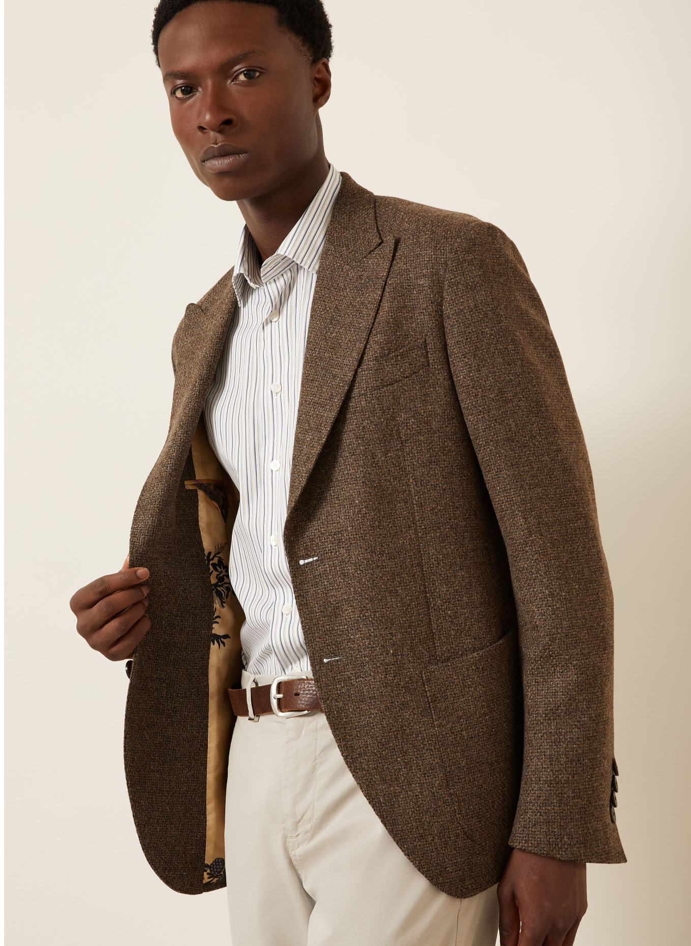ETRO Marynarka o kroju Extra Slim Fit: BRĄZOWY / CIEMNOBRĄZOWY