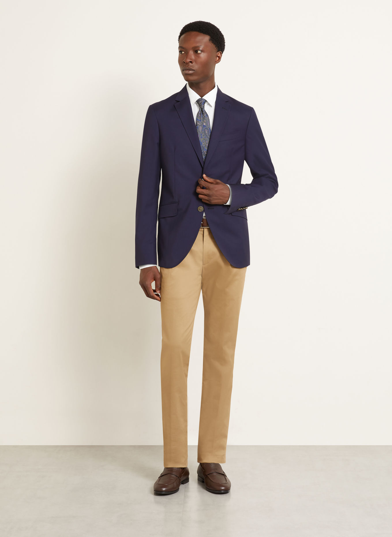 ETRO Marynarka o kroju slim fit: GRANATOWY