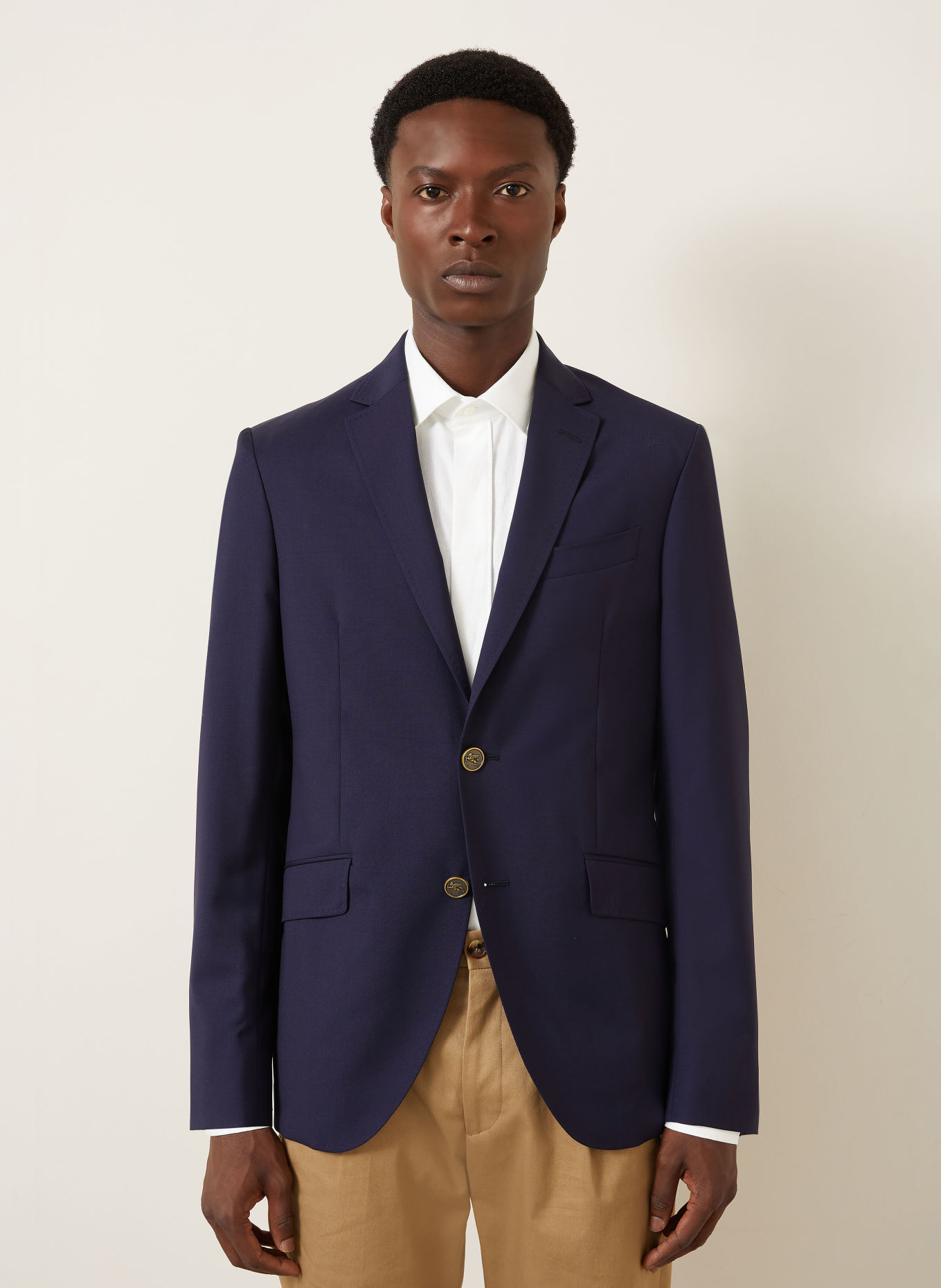 ETRO Marynarka o kroju slim fit: GRANATOWY