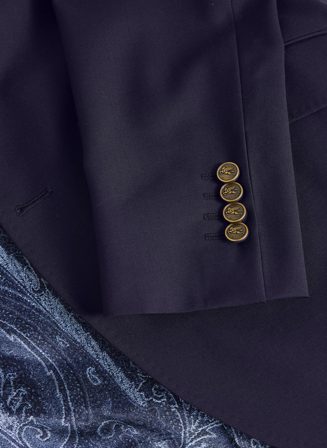 ETRO Marynarka o kroju slim fit: GRANATOWY