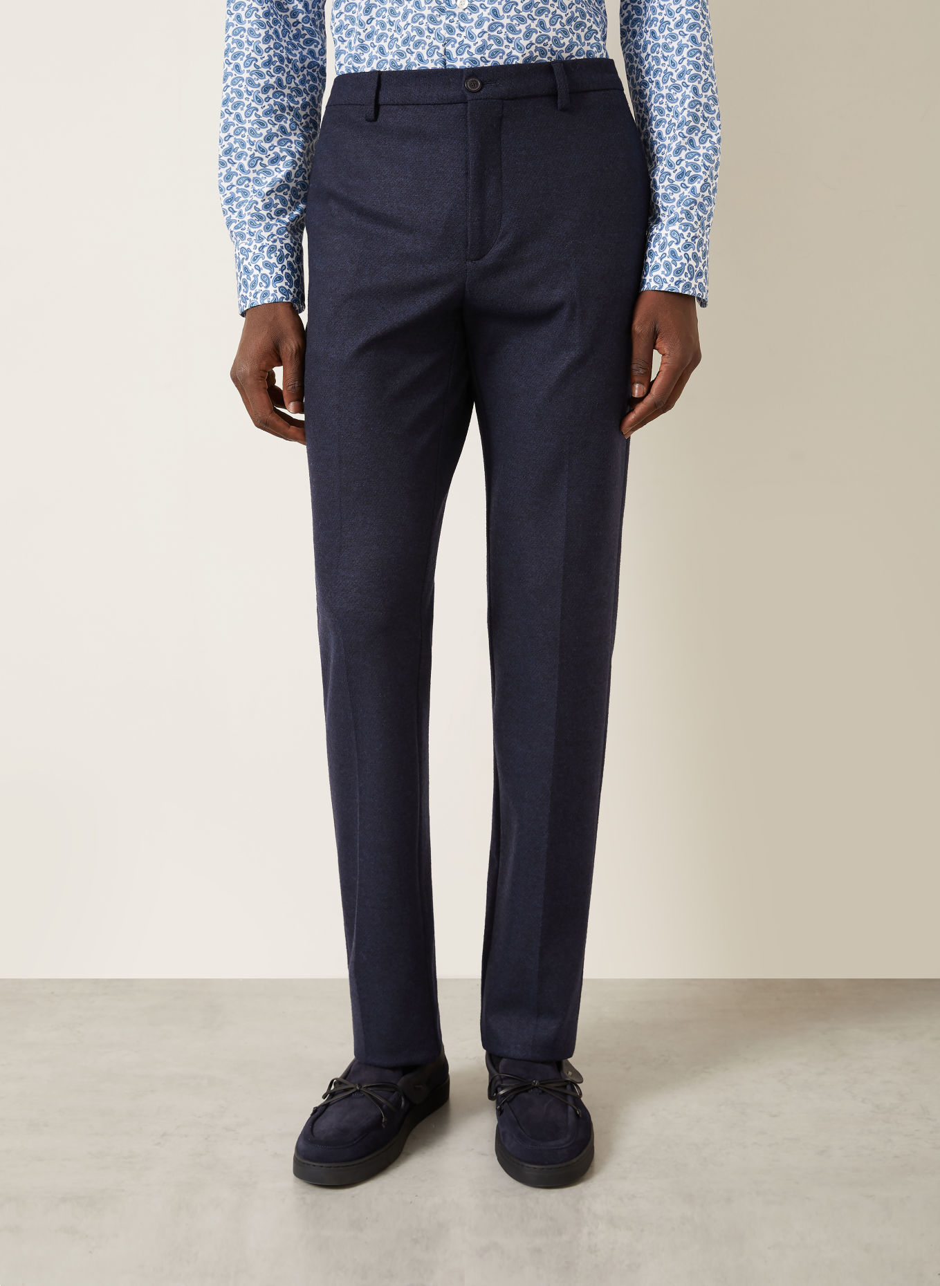 ETRO Spodnie garniturowe o kroju Regular Fit z flaneli: B0065