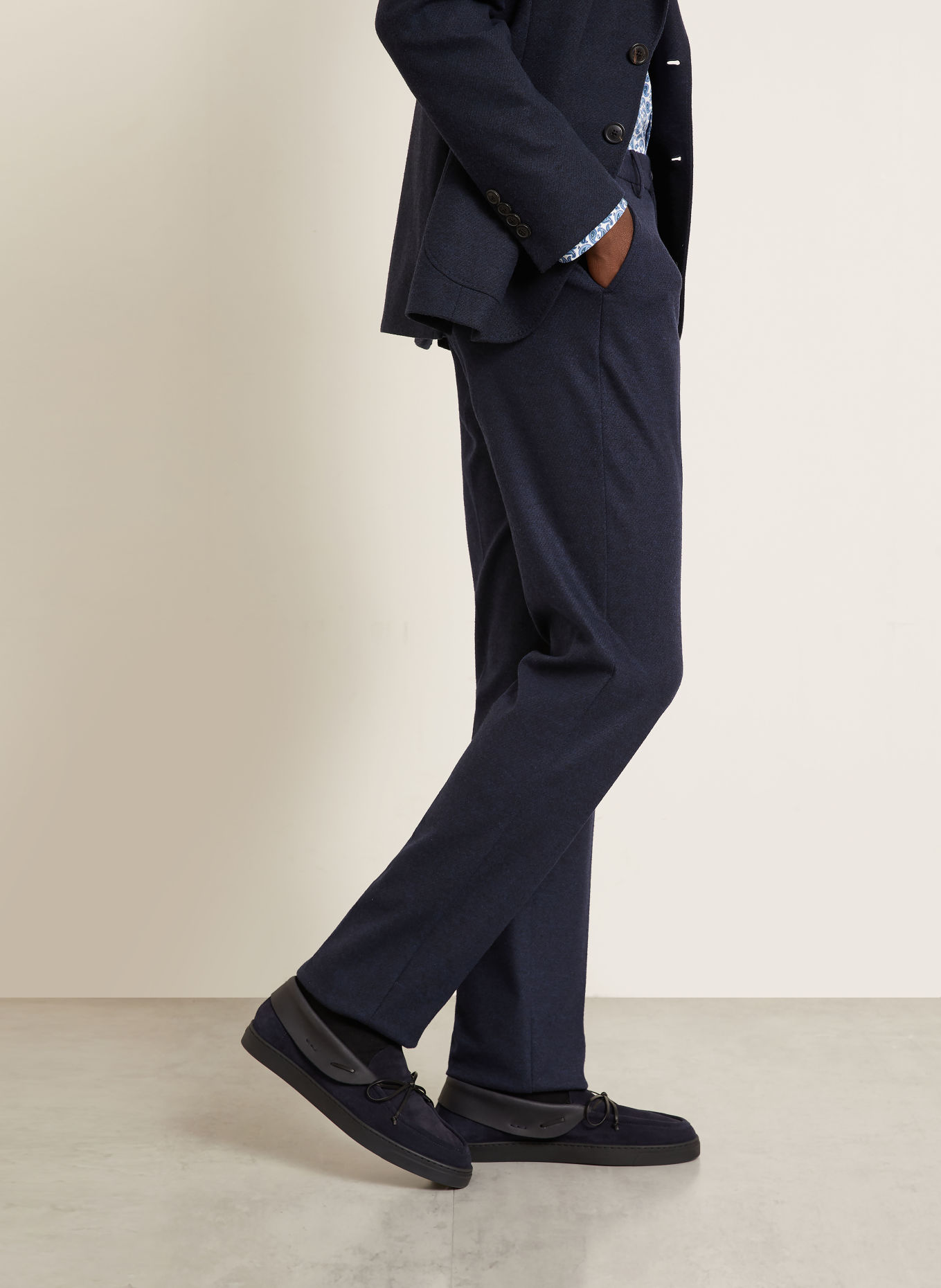 ETRO Spodnie garniturowe o kroju Regular Fit z flaneli: B0065