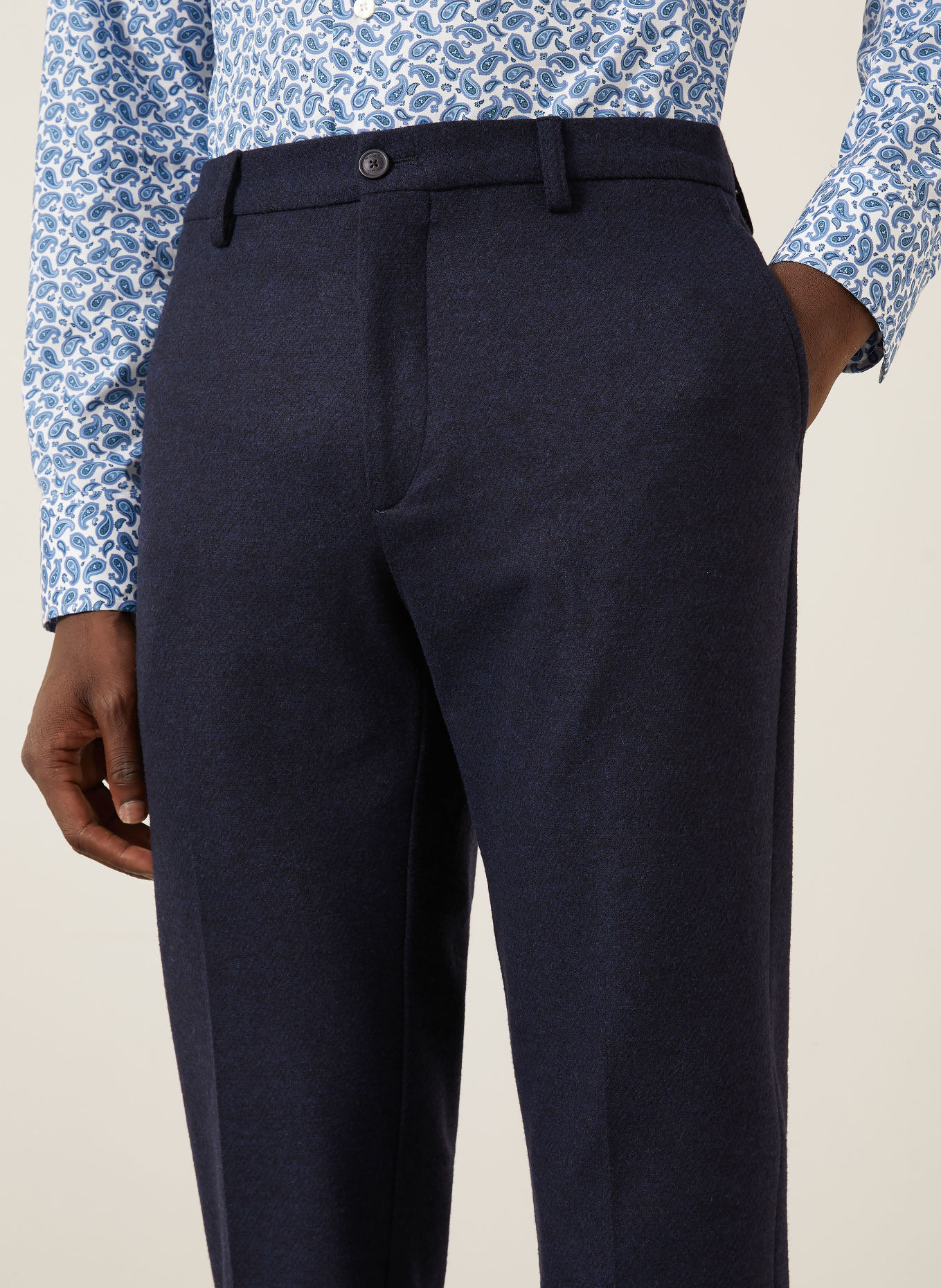 ETRO Spodnie garniturowe o kroju Regular Fit z flaneli: B0065