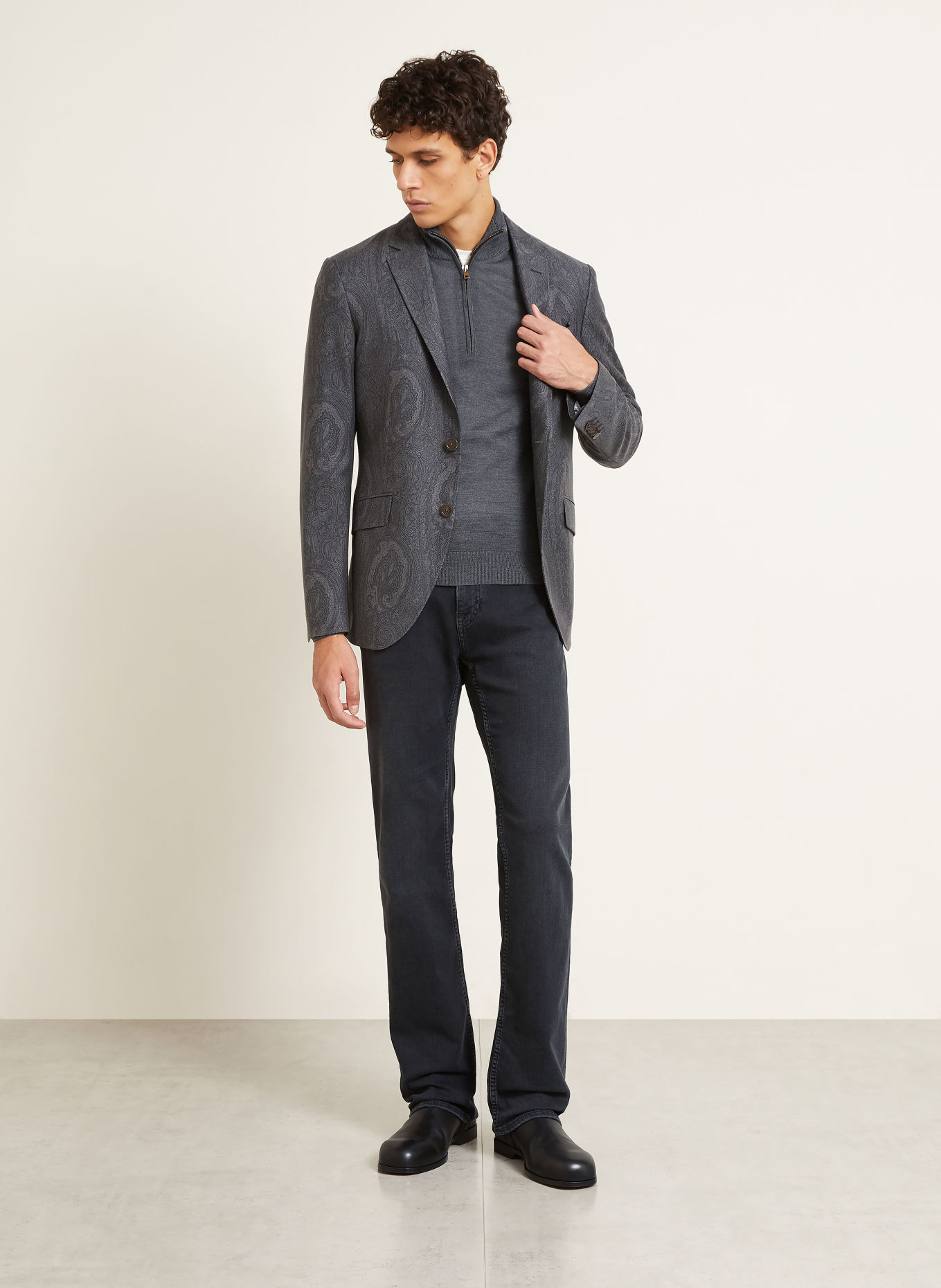 ETRO Sako Regular Fit: TMAVĚ ŠEDÁ / ŠEDÁ