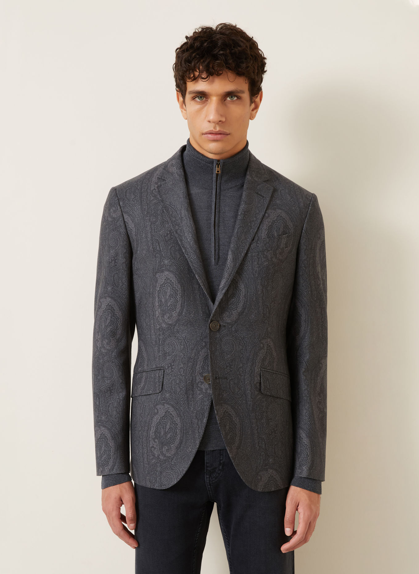 ETRO Sako Regular Fit: TMAVĚ ŠEDÁ / ŠEDÁ