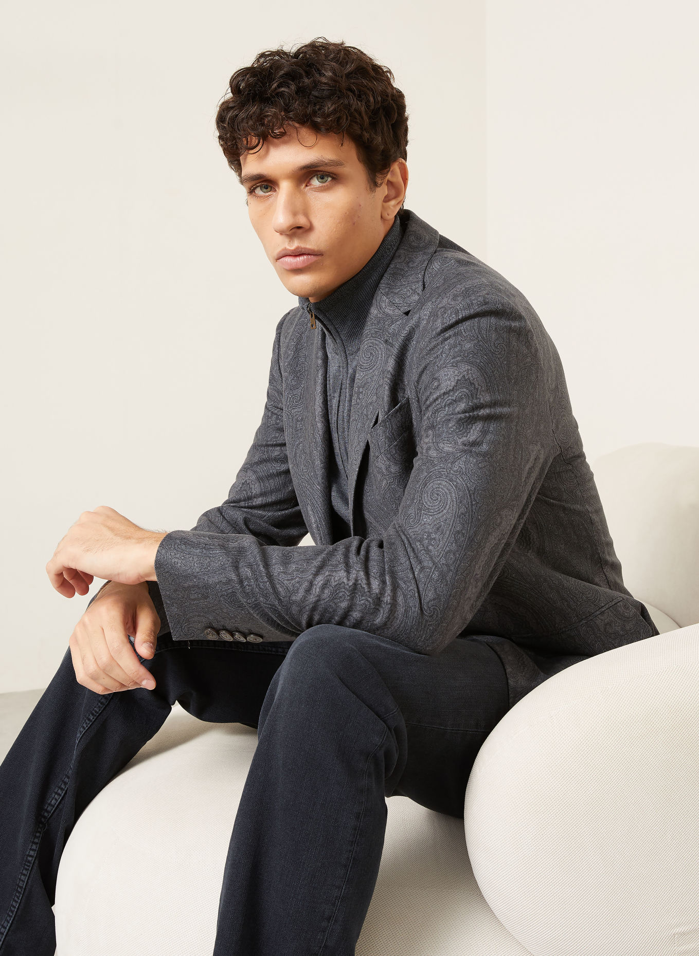 ETRO Sako Regular Fit: TMAVĚ ŠEDÁ / ŠEDÁ