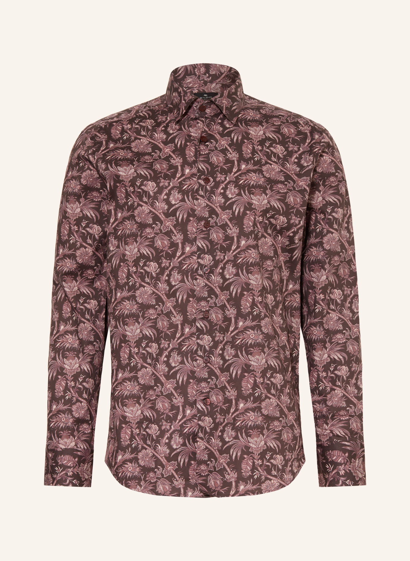 ETRO Overhemd Comfort Fit: PAARS / CRÈME / DONKERROOD