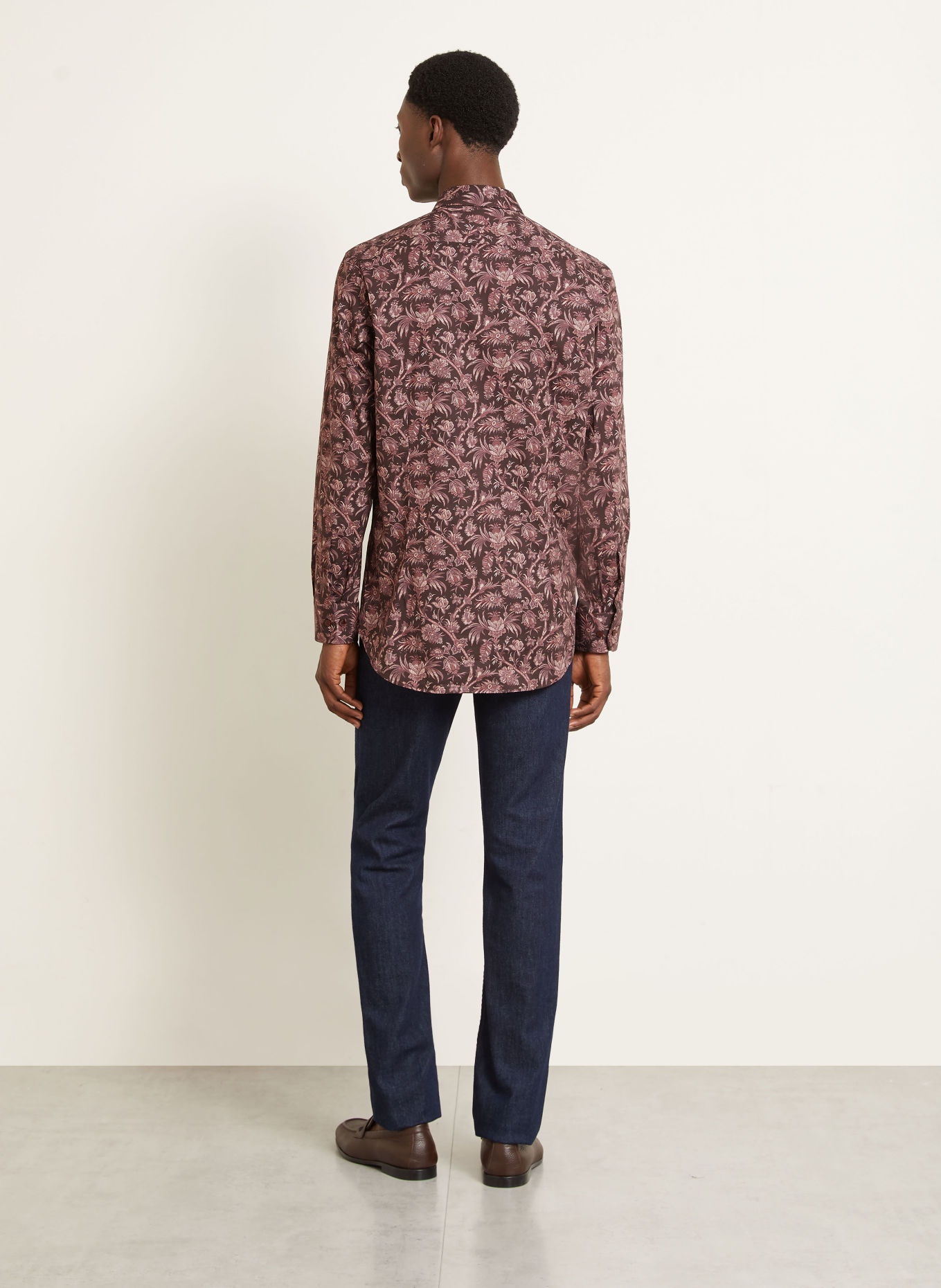 ETRO Overhemd Comfort Fit: PAARS / CRÈME / DONKERROOD