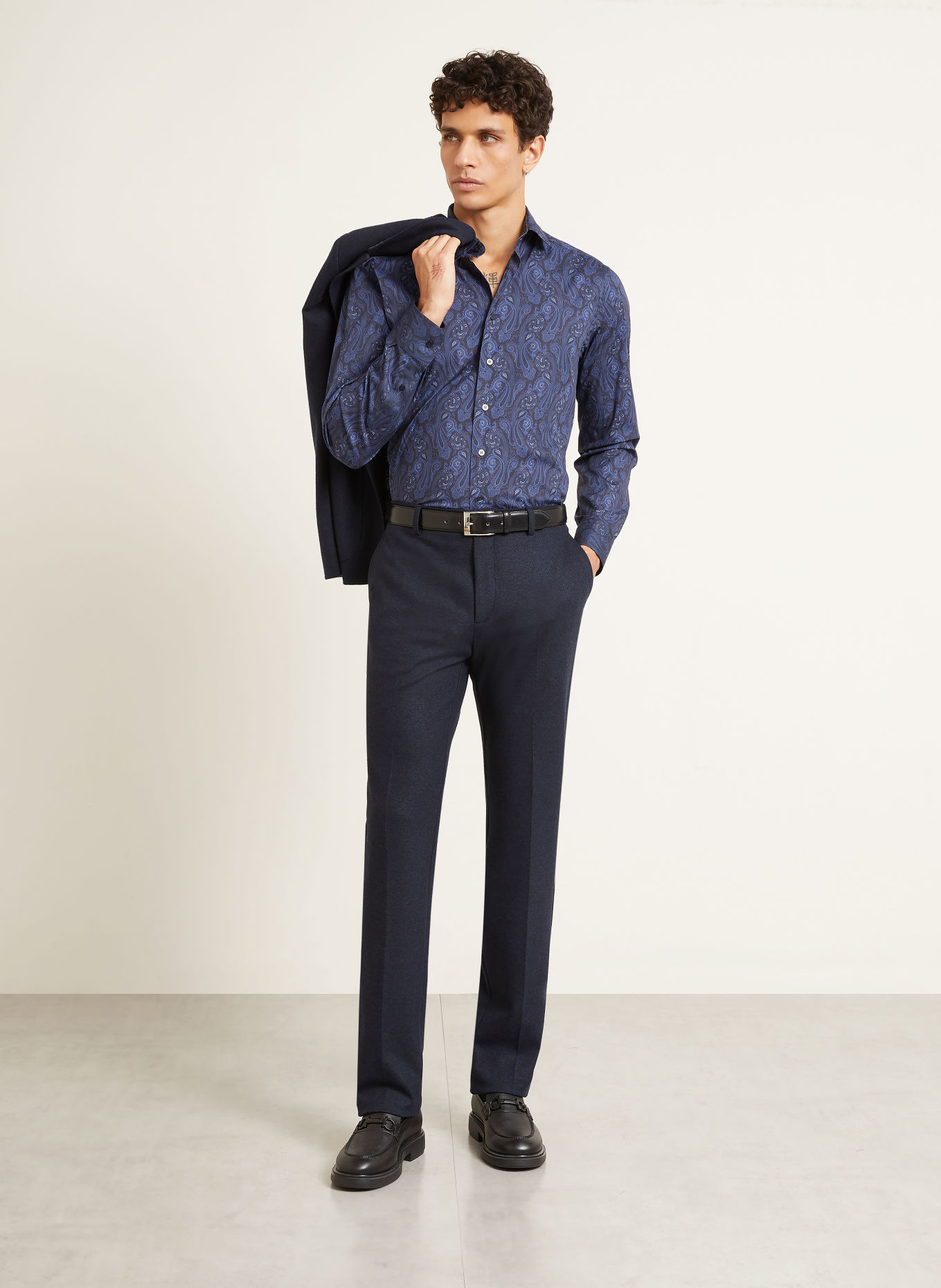 ETRO Košile Regular Fit: TMAVĚ MODRÁ / BÍLÁ