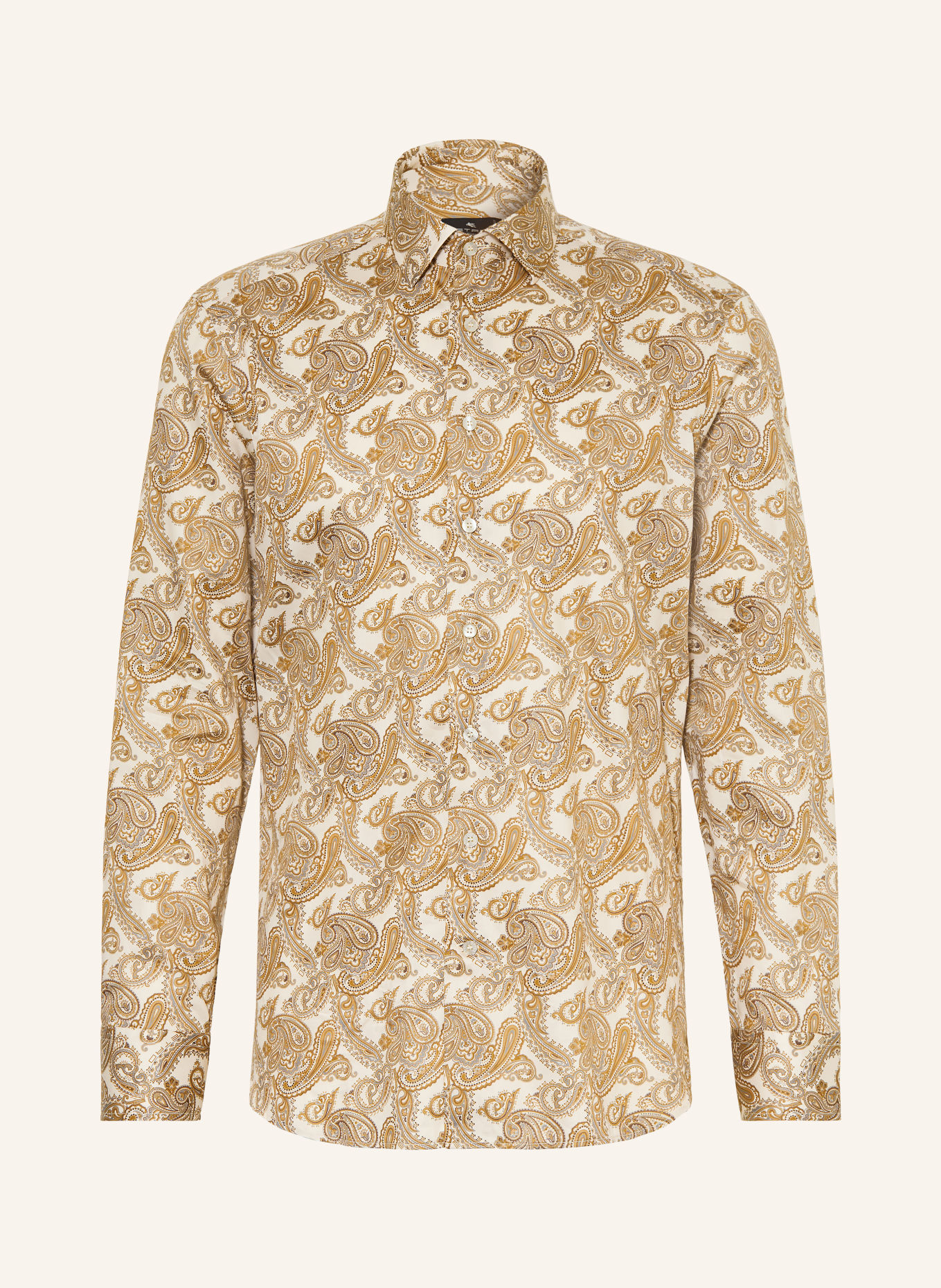 ETRO Regular-Fit Shirt: BEIGE / GRAY / KHAKI