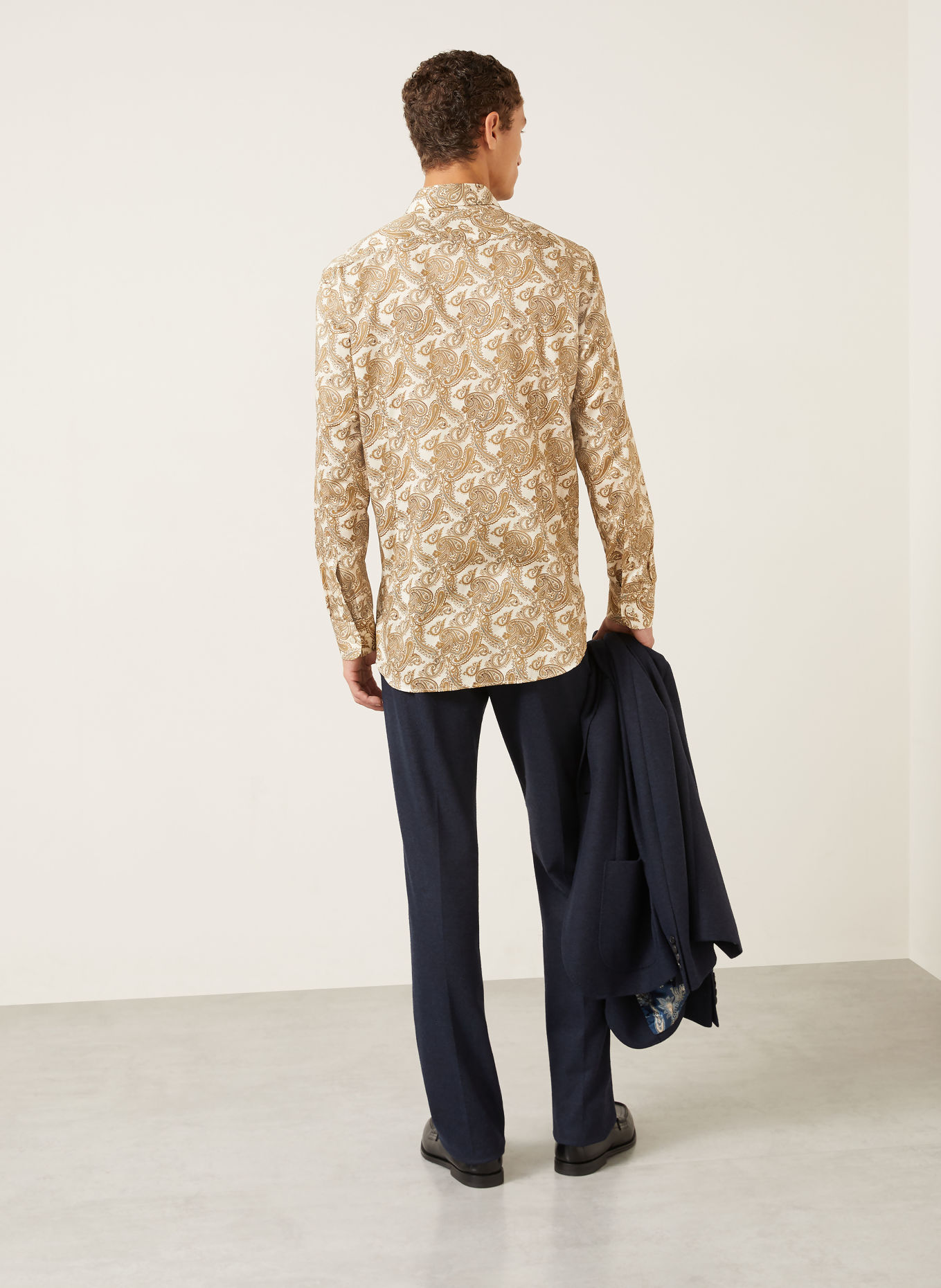 ETRO Regular-Fit Shirt: BEIGE / GRAY / KHAKI