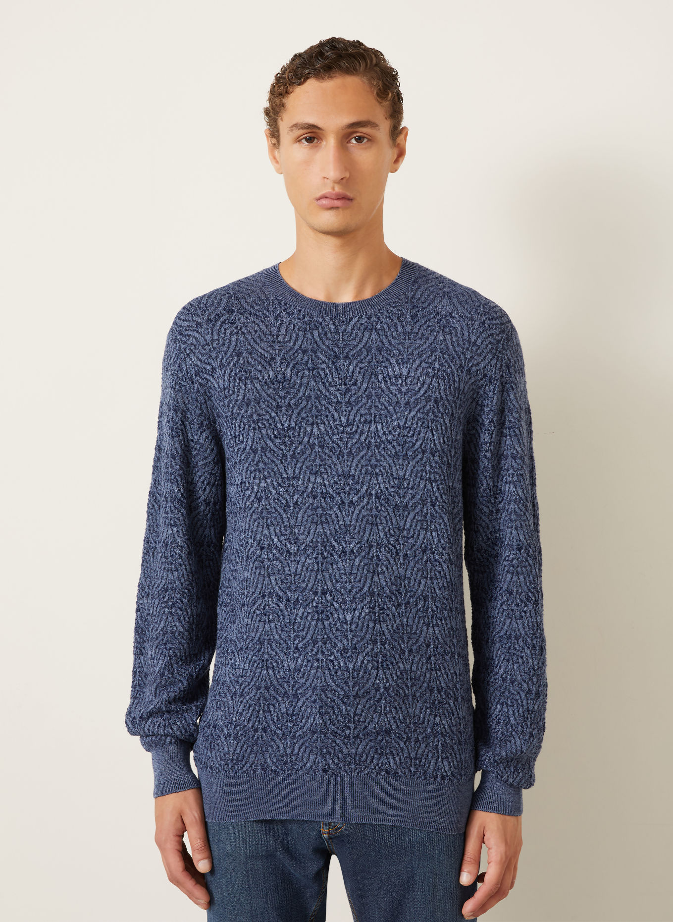 ETRO Pullover: BLAU / DUNKELBLAU