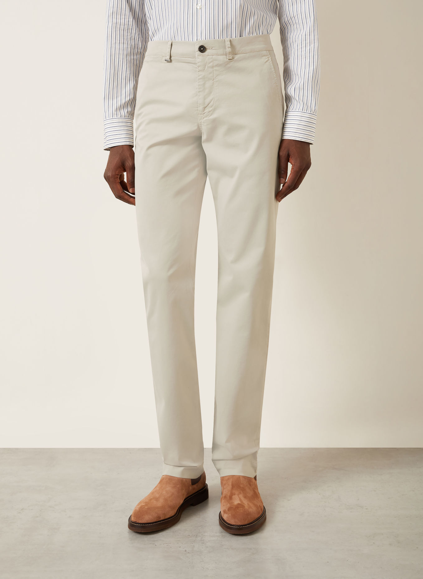 ETRO Chinosy o regularnym kroju: JASNOCZARY