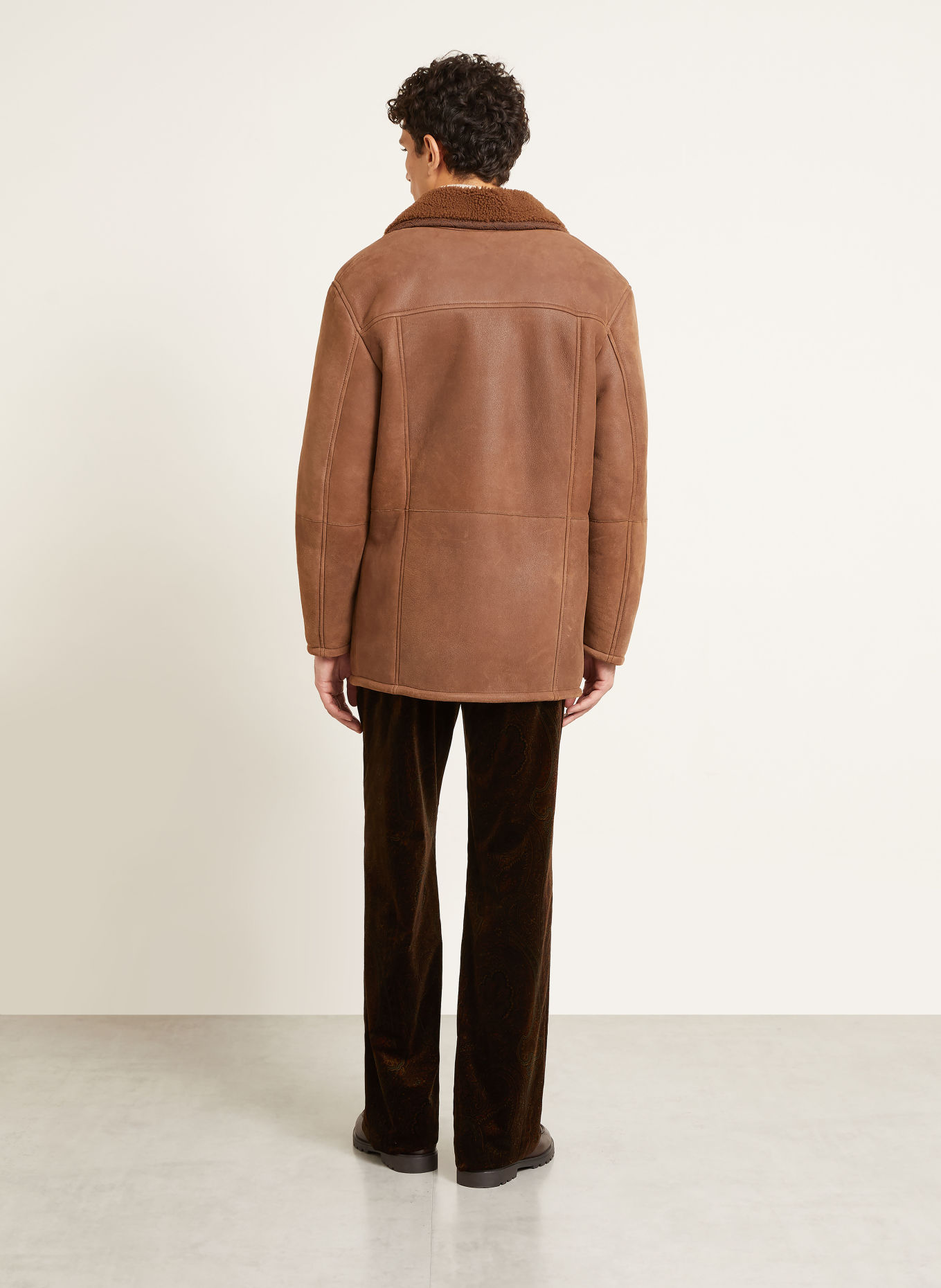 ETRO Sametové chino kalhoty, regular fit: TMAVĚ HNĚDÁ / BÉŽOVÁ / ZELENÁ