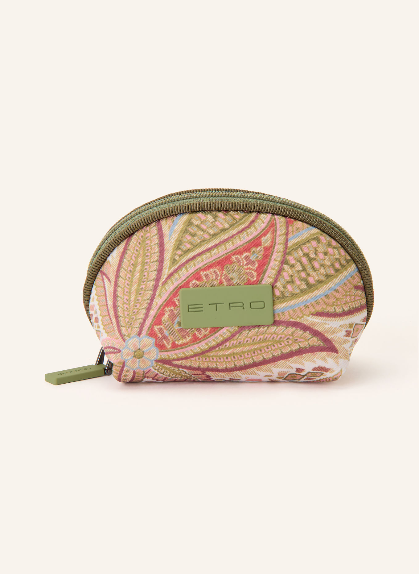 ETRO Kosmetiktasche: GRÜN / ROSA / CREME