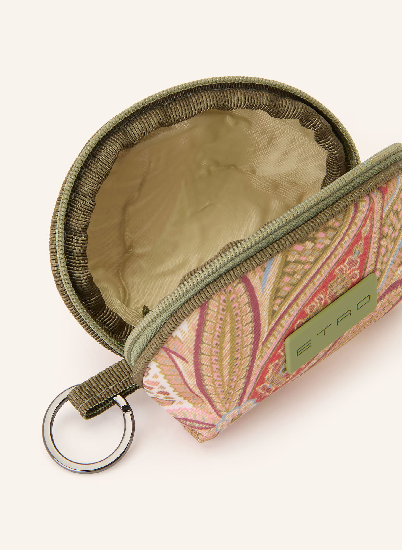 ETRO Kosmetiktasche: GRÜN / ROSA / CREME