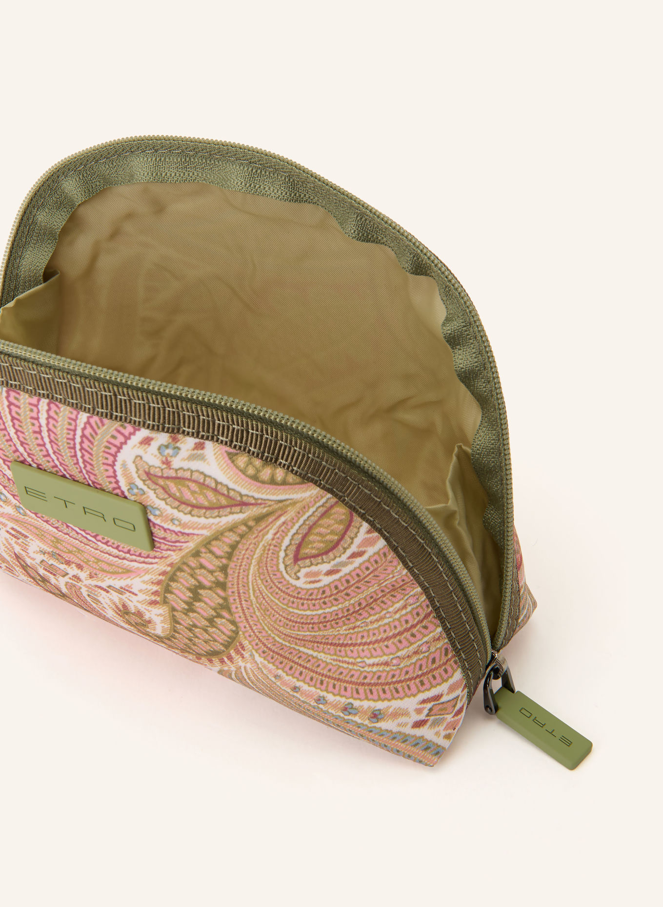 ETRO Kosmetiktasche: GRÜN / ROSA / CREME