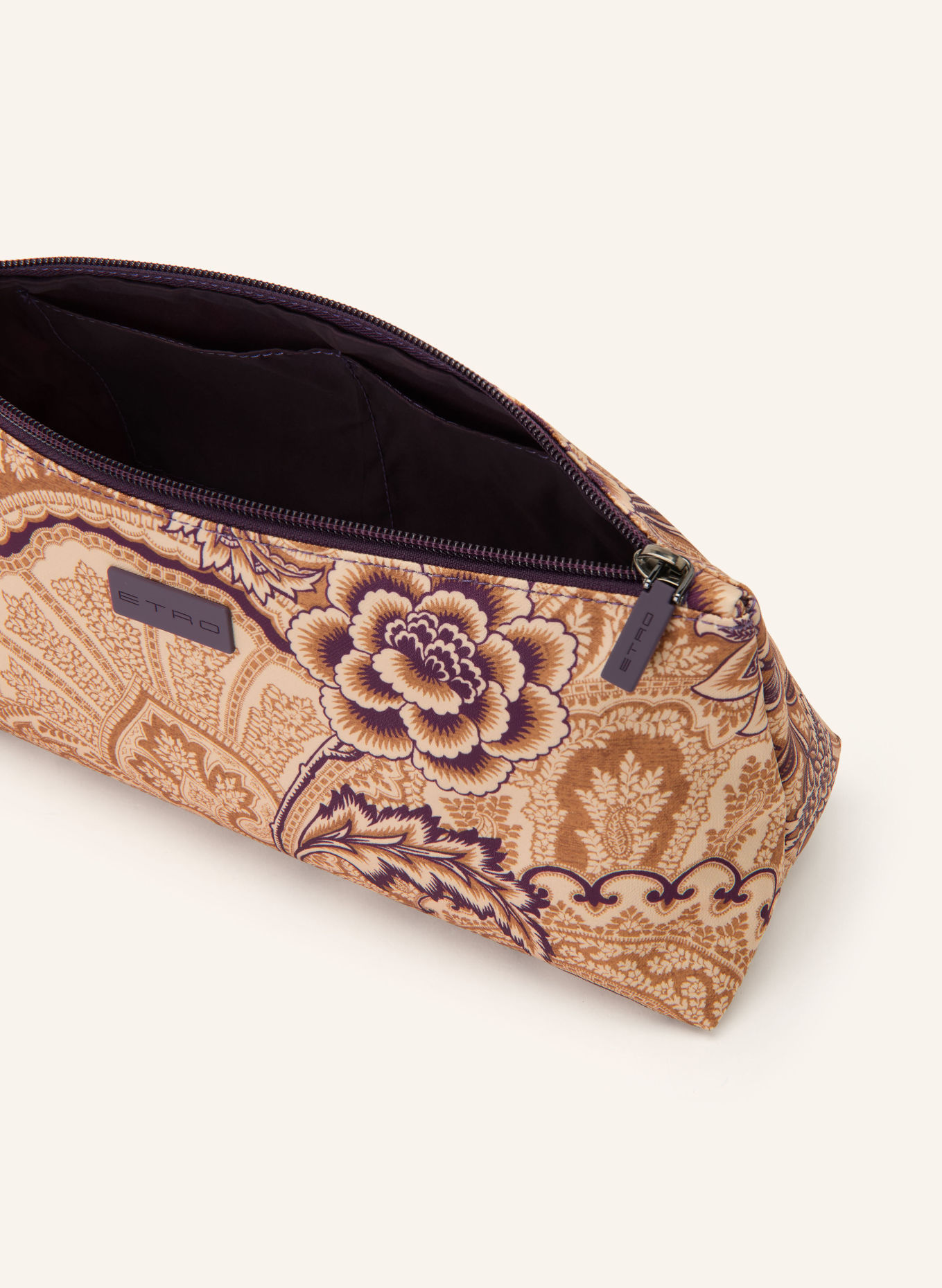 ETRO Kosmetiktasche: BRAUN / BEIGE / DUNKELLILA