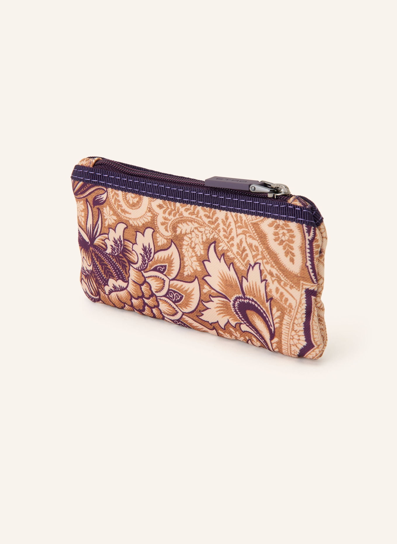 ETRO Kosmetiktasche: DUNKELLILA / COGNAC / BEIGE