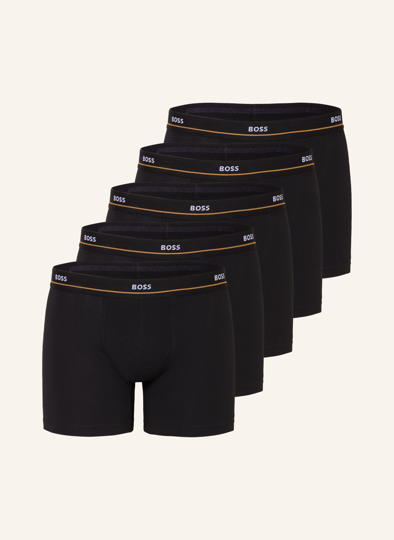 BOSS 5er-Pack Boxershorts ESSENTIAL: SCHWARZ