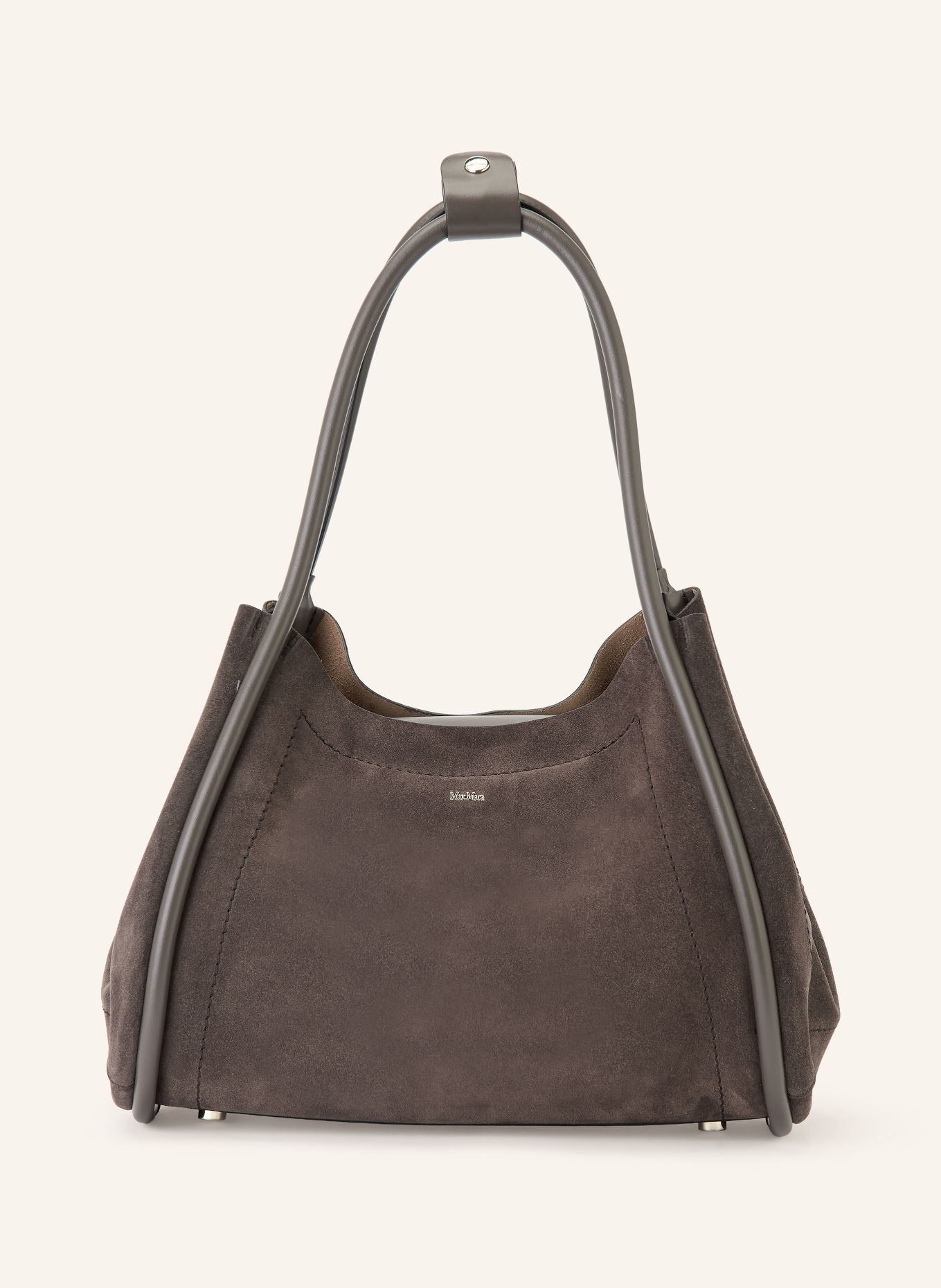 Max Mara MARINSUEDE Shoulder bag: DARK GRAY / SILVER
