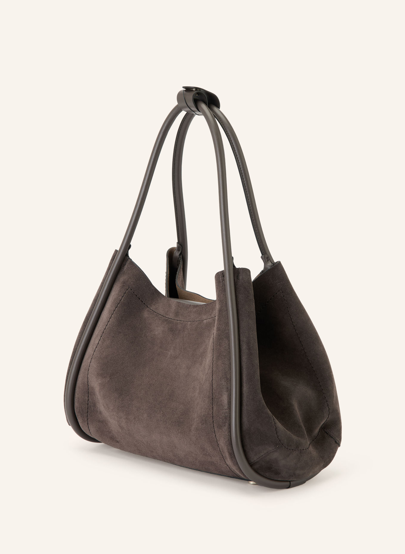 Max Mara MARINSUEDE Shoulder bag: DARK GRAY / SILVER