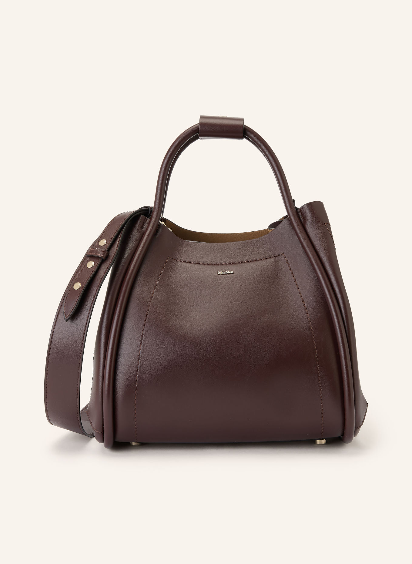 Max Mara Handtas MARINS: MARRON FONCÉ / ZILVER