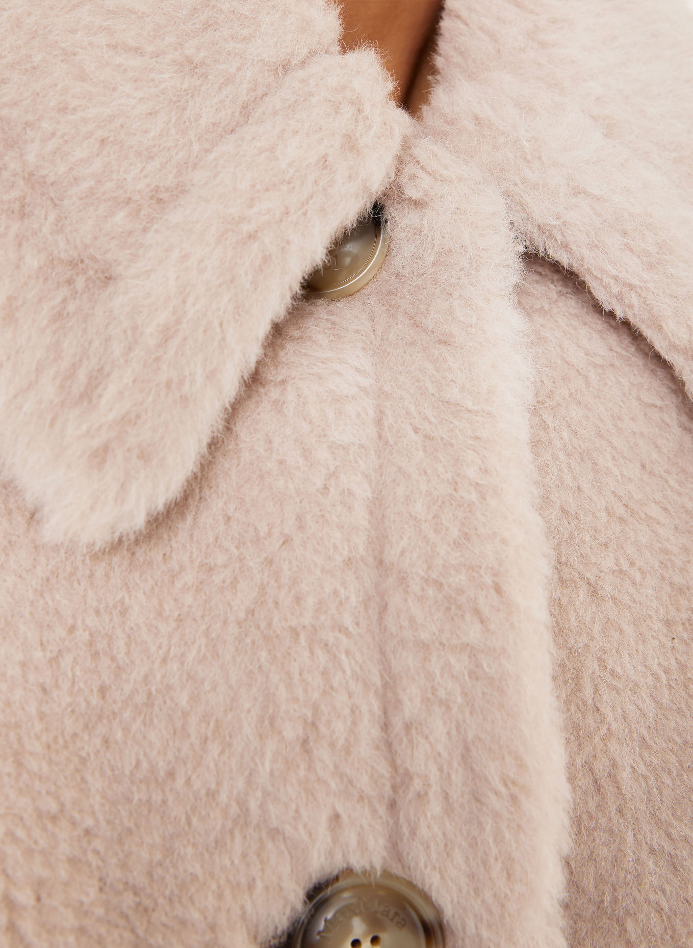 Max Mara Kunstbont-Bodywarmer NEW TERZO met alpaca: LICHTGRIJS