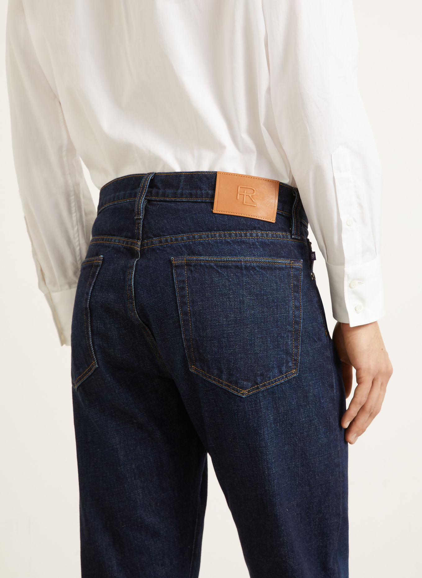 RALPH LAUREN PURPLE LABEL Straight-Fit Jeans: 001 DARK INDIGO