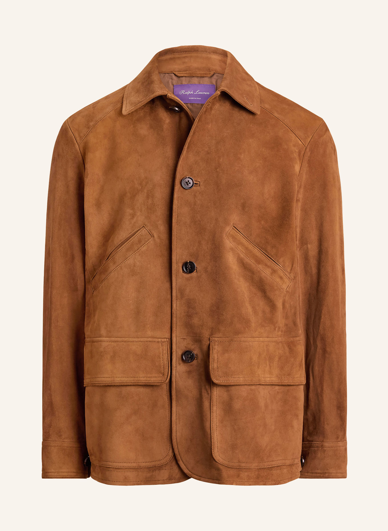 RALPH LAUREN PURPLE LABEL Lederjacke: BRAUN