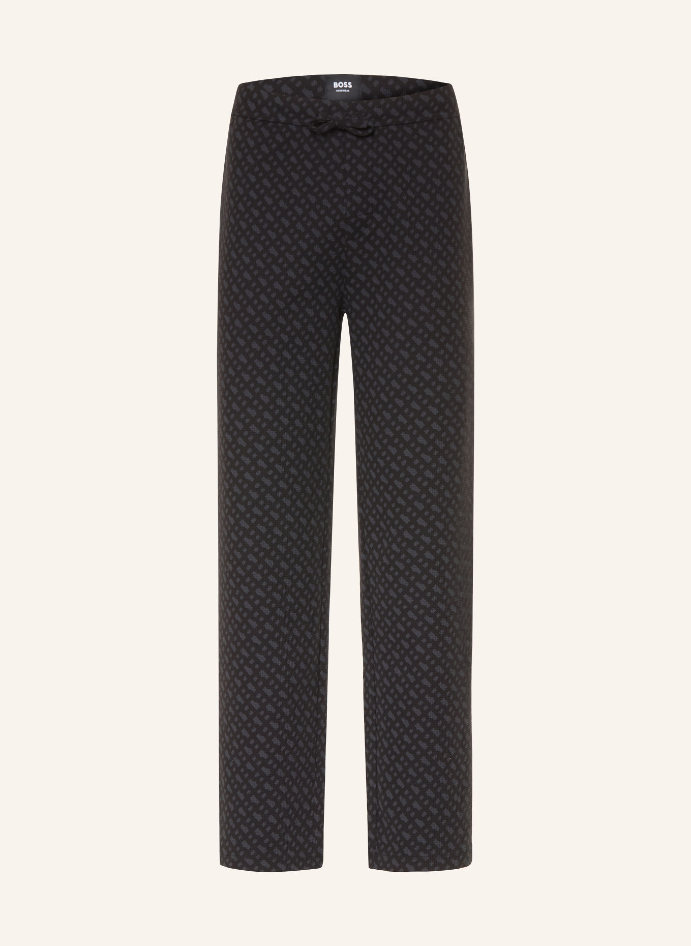 BOSS Bas de pyjama WAFFLEAOP: NOIR / GRIS