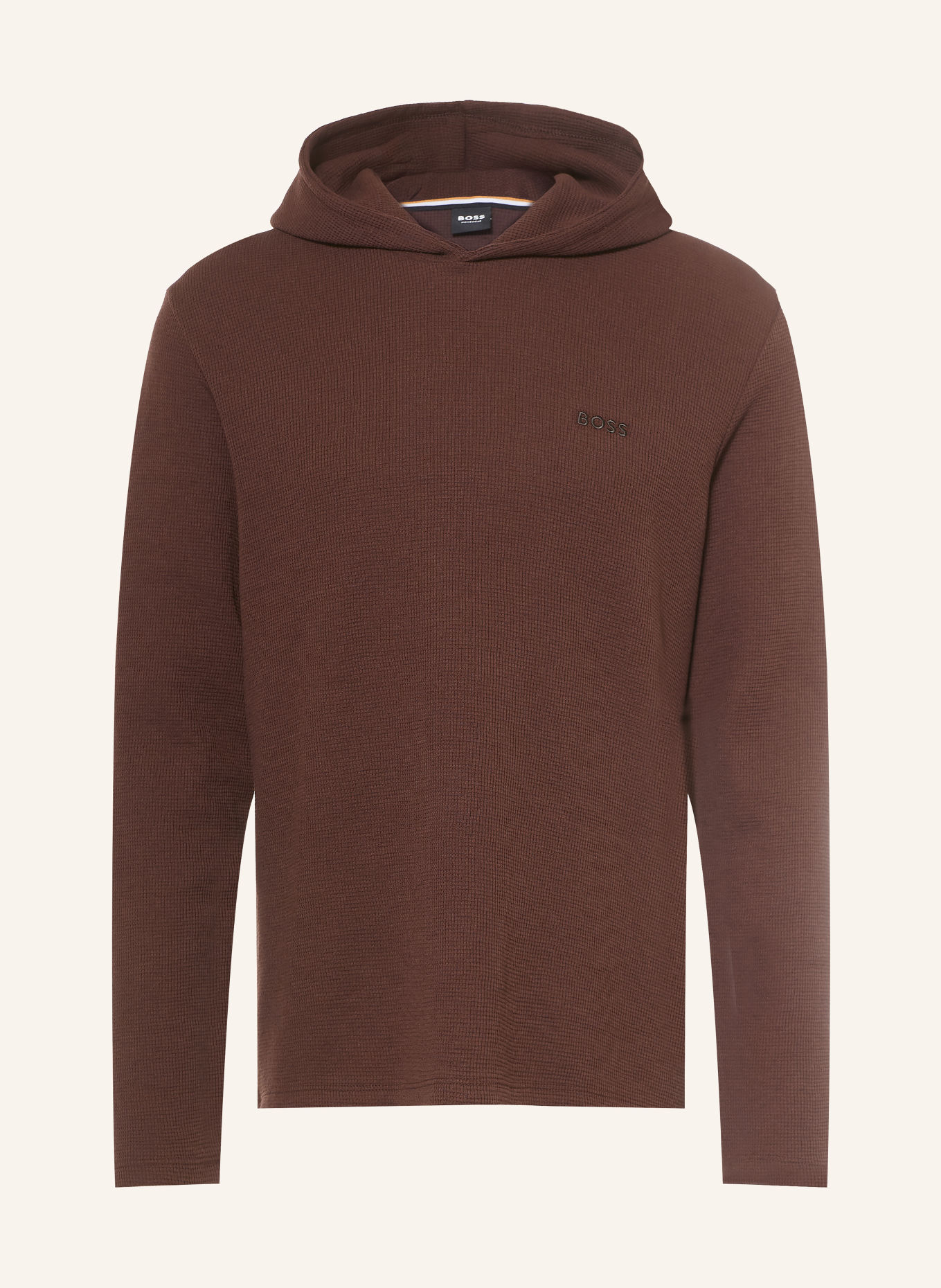 BOSS Lounge-Shirt WAFFLE: DUNKELBRAUN