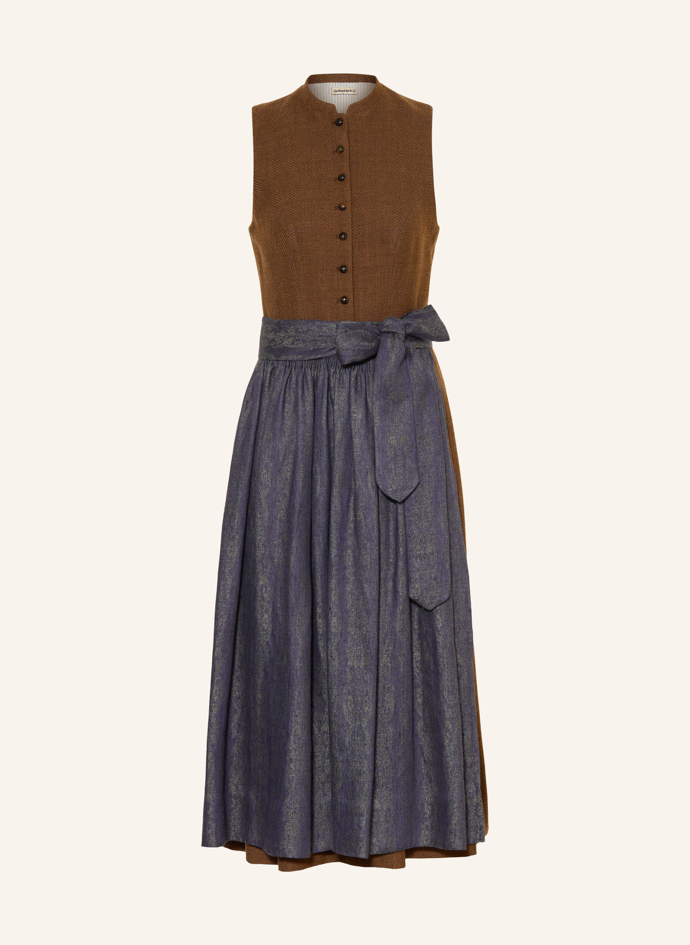 Gottseidank Dirndl MAGDA: BRAUN / DUNKELBLAU