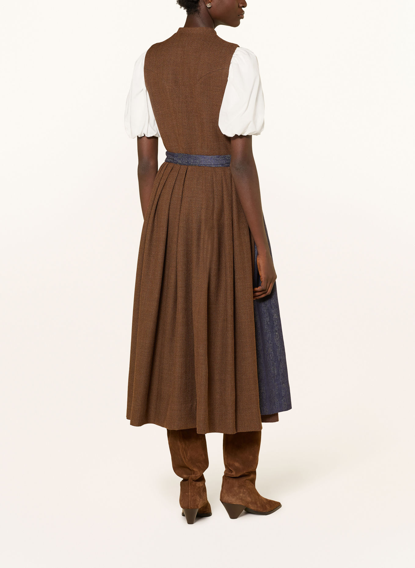 Gottseidank Dirndl MAGDA: BRAUN / DUNKELBLAU