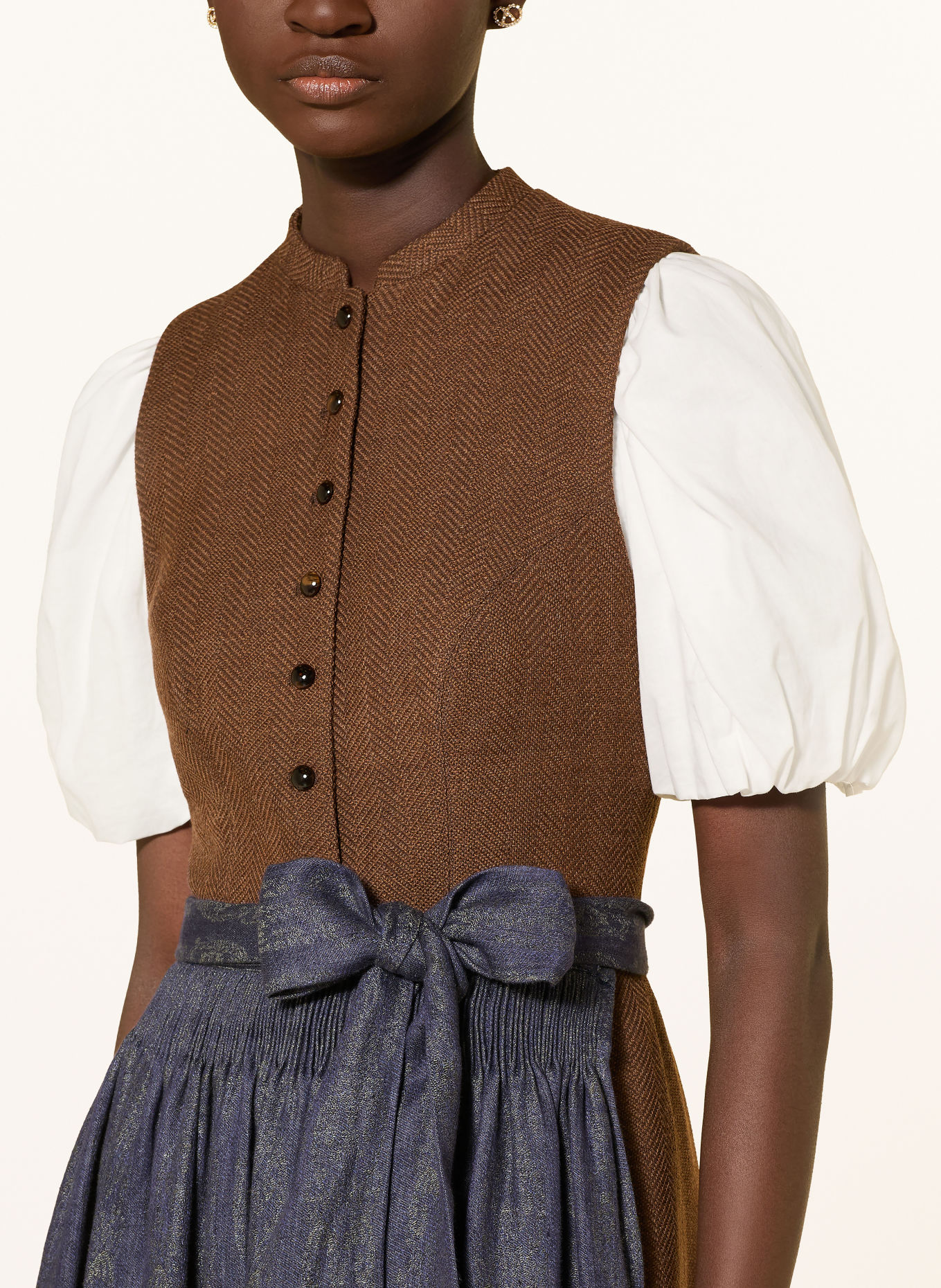 Gottseidank Dirndl MAGDA: BRAUN / DUNKELBLAU