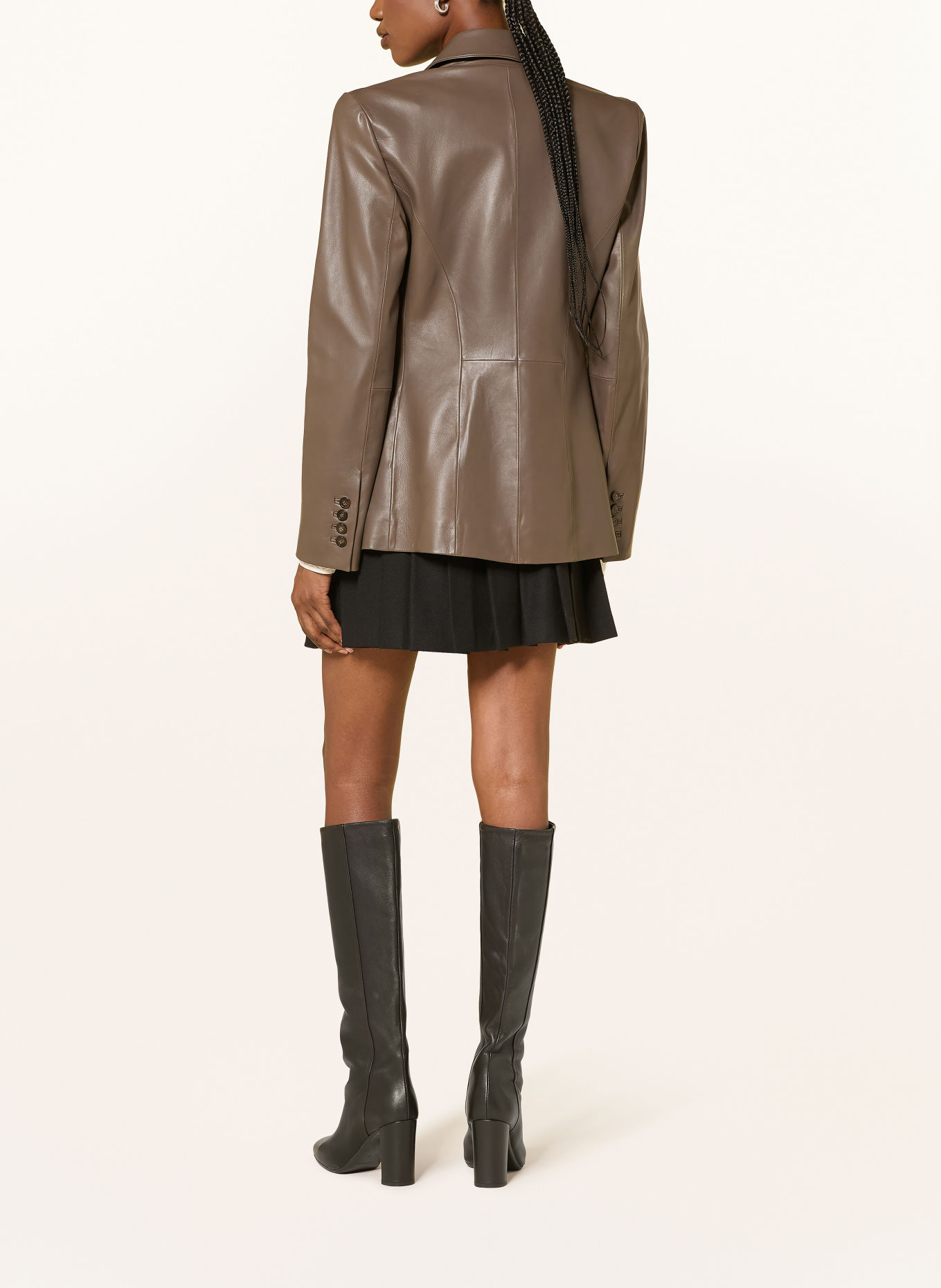 EMPORIO ARMANI Plooirok met wikkel-look: ZWART
