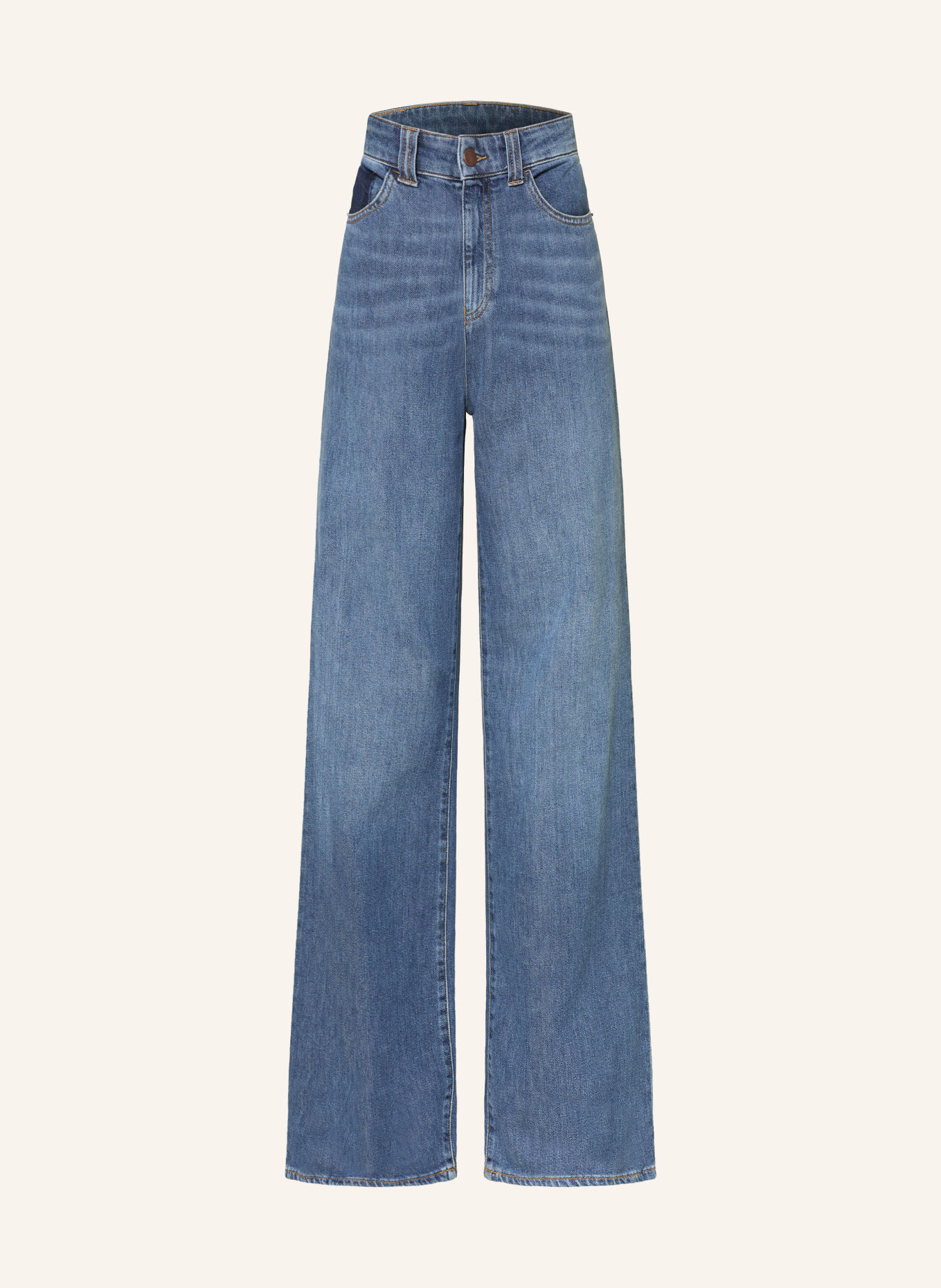 EMPORIO ARMANI Wide-Leg jeans: MB002 Medium Blue Denim