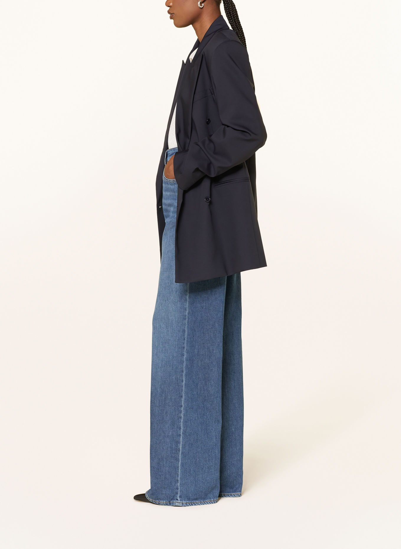 EMPORIO ARMANI Wide-Leg jeans: MB002 Medium Blue Denim