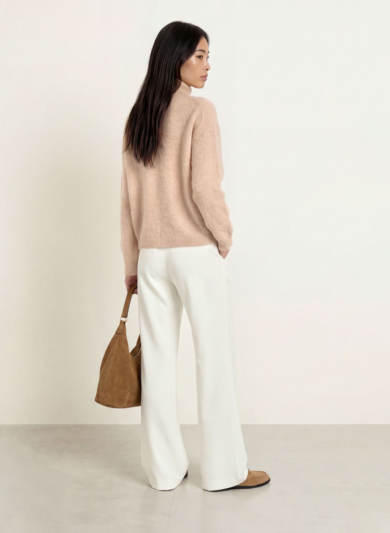 darling harbour Half-zip sweater: SAND