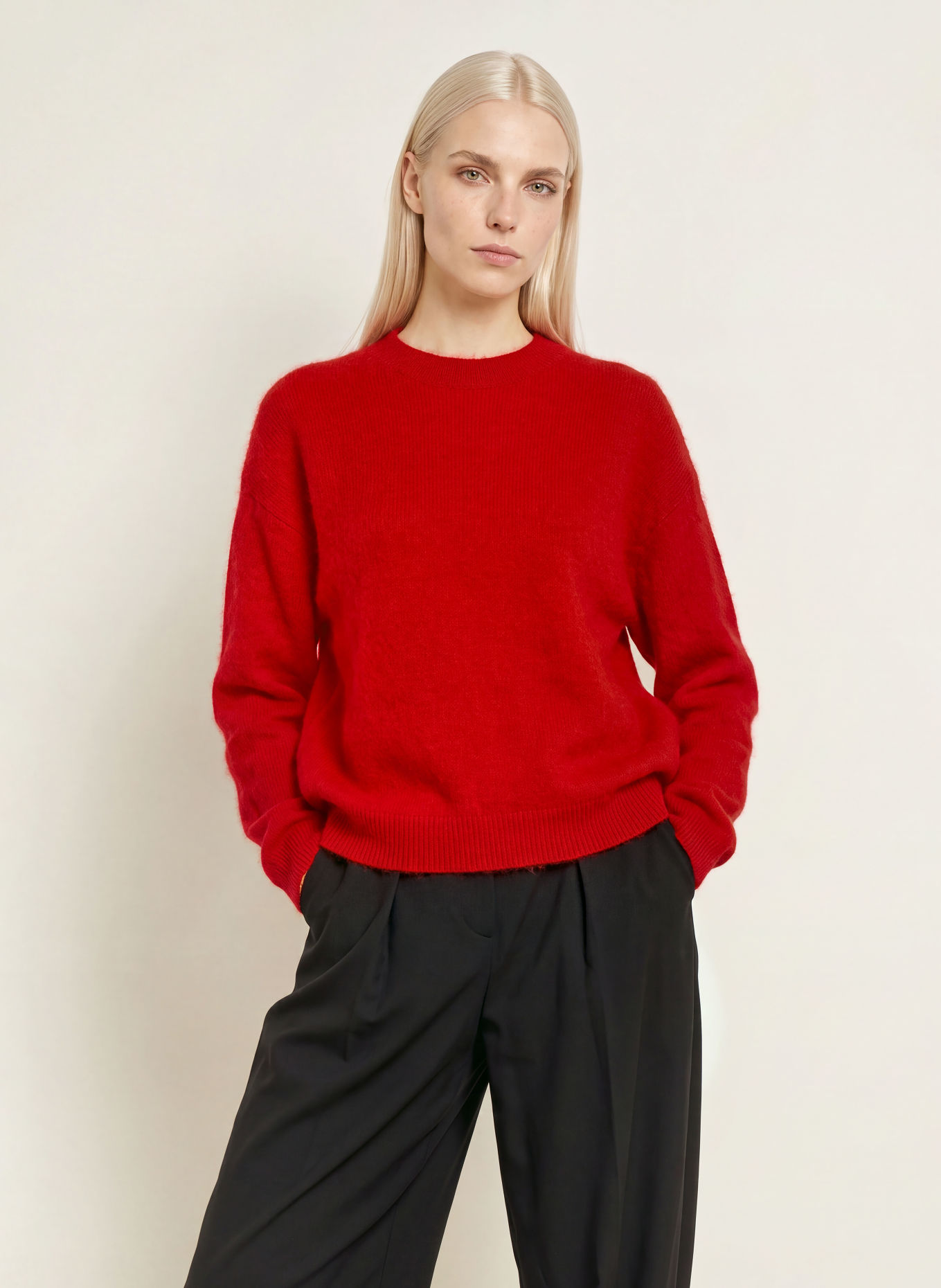 darling harbour Sweater: cranberry red