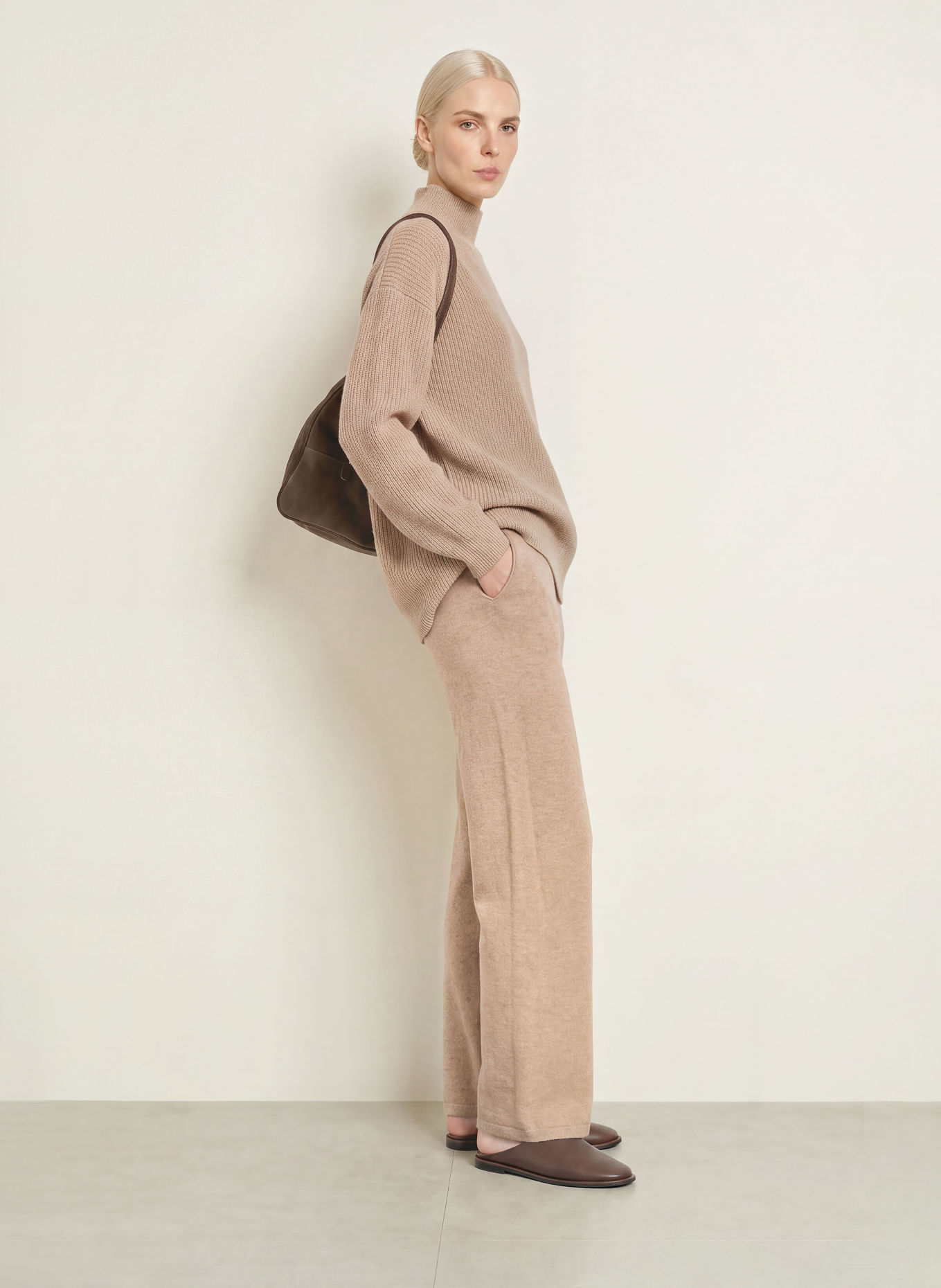 darling harbour Sweater: TAUPE MELANGE