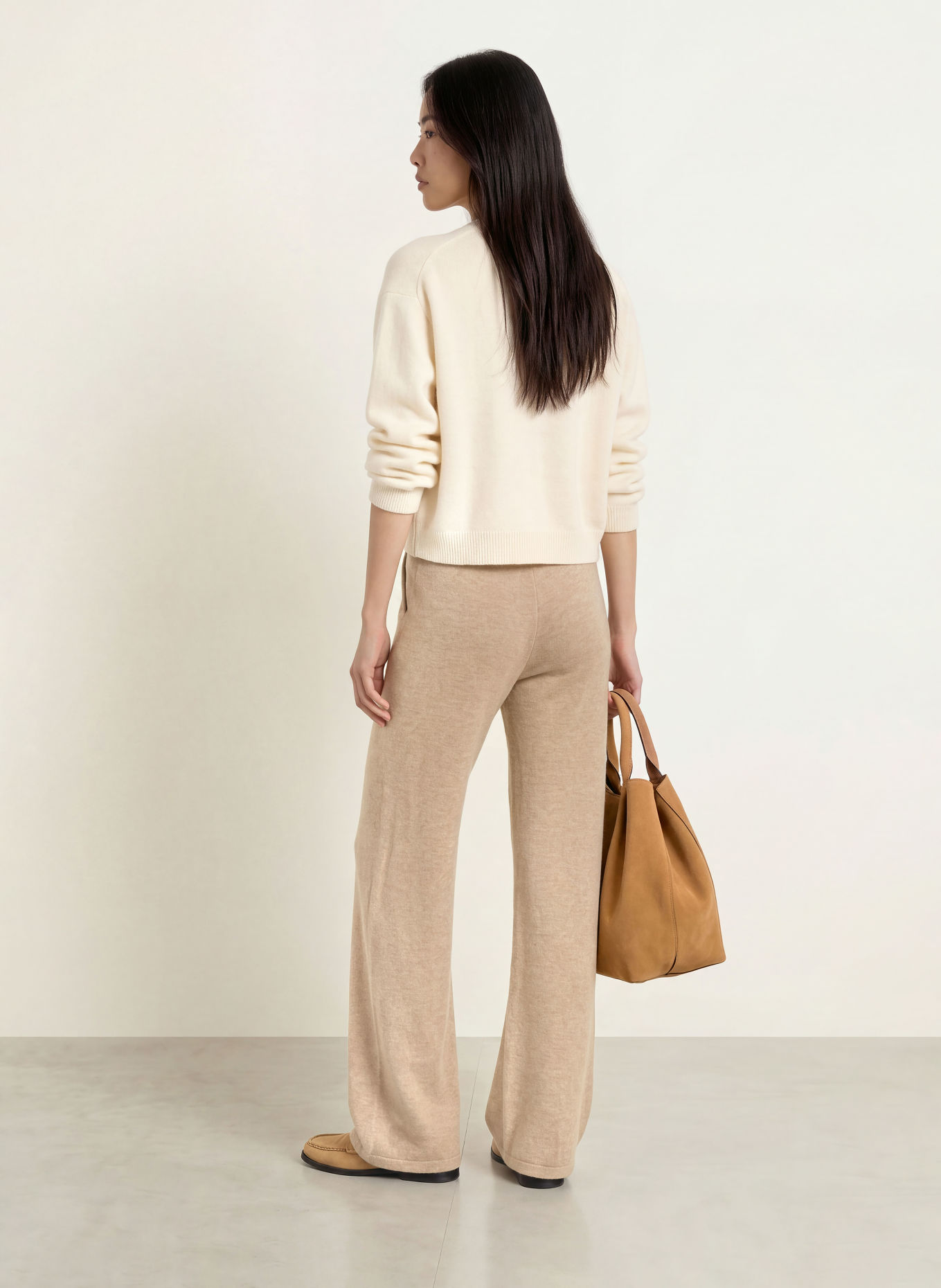 darling harbour Pantalon en maille: TAUPE MELANGE
