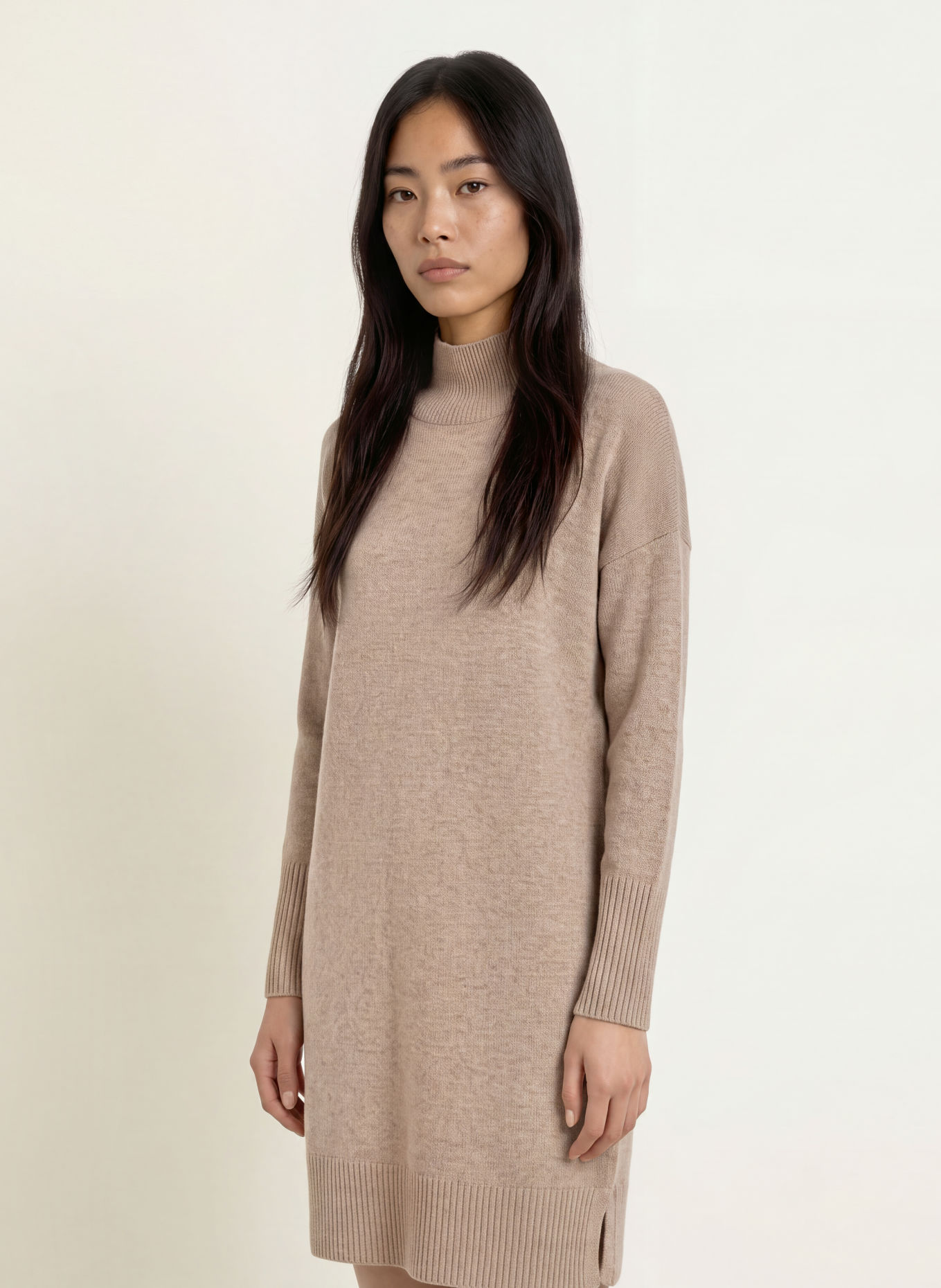 darling harbour Knit dress: TAUPE MELANGE