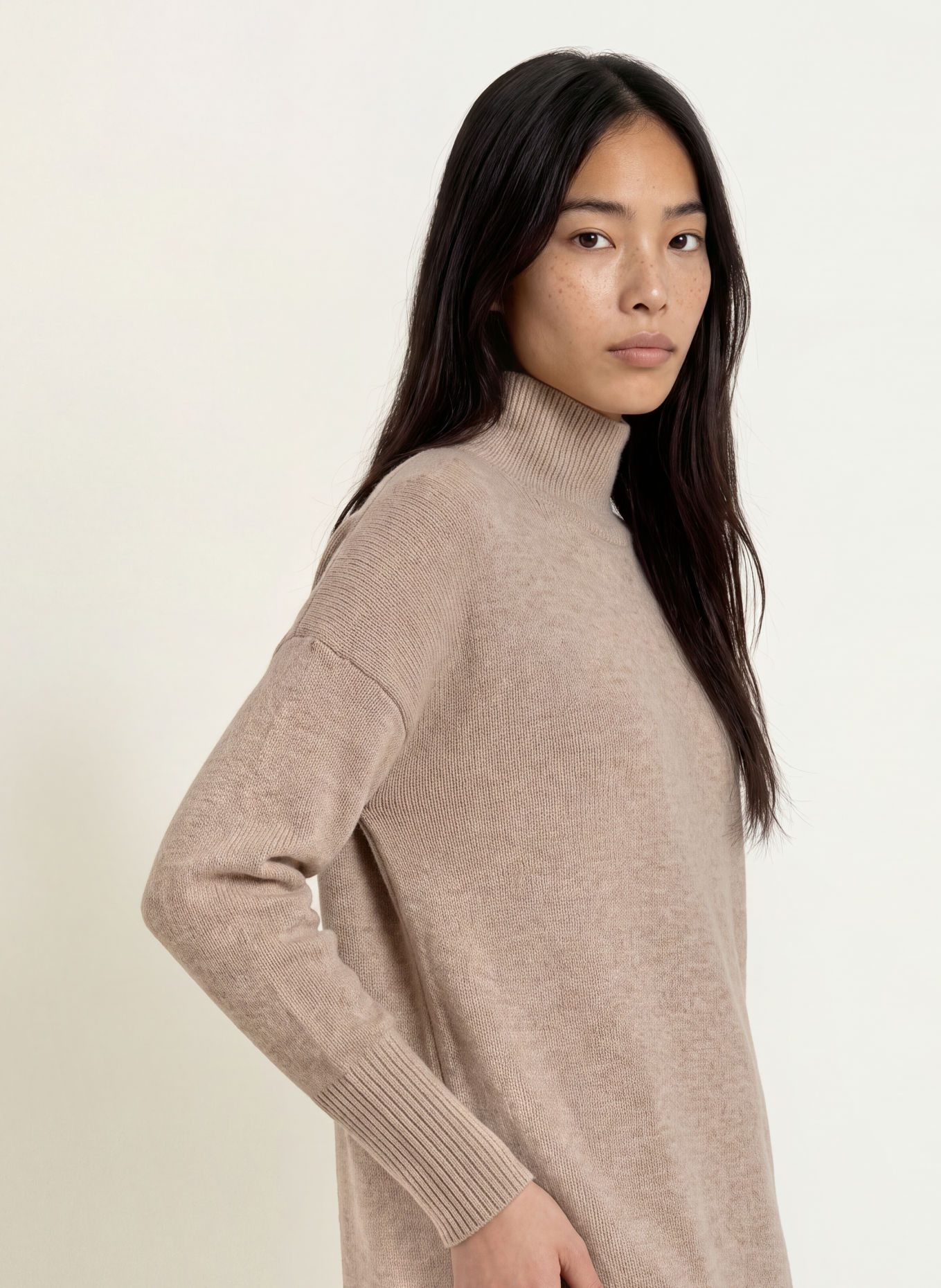 darling harbour Knit dress: TAUPE MELANGE