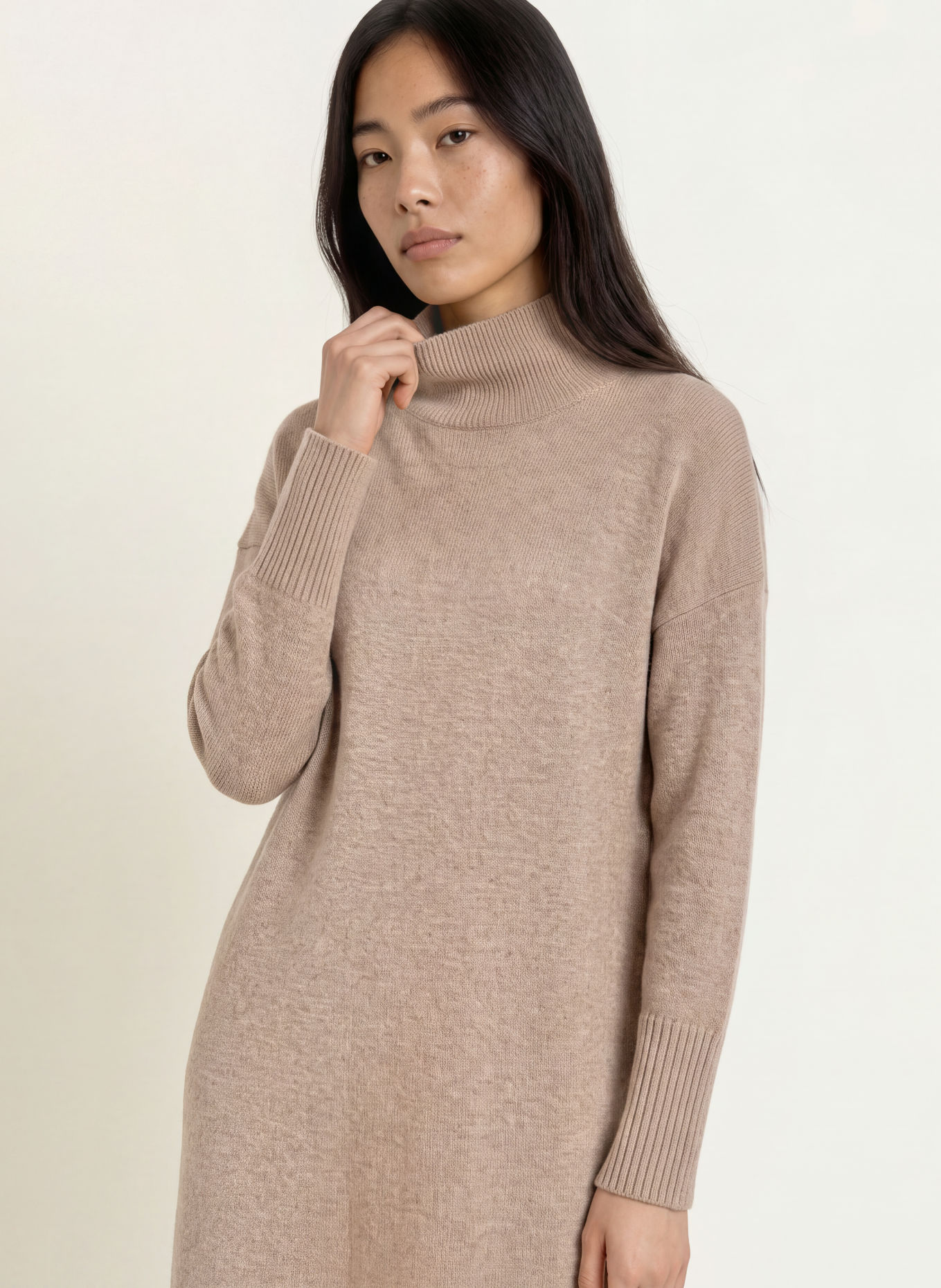 darling harbour Knit dress: TAUPE MELANGE