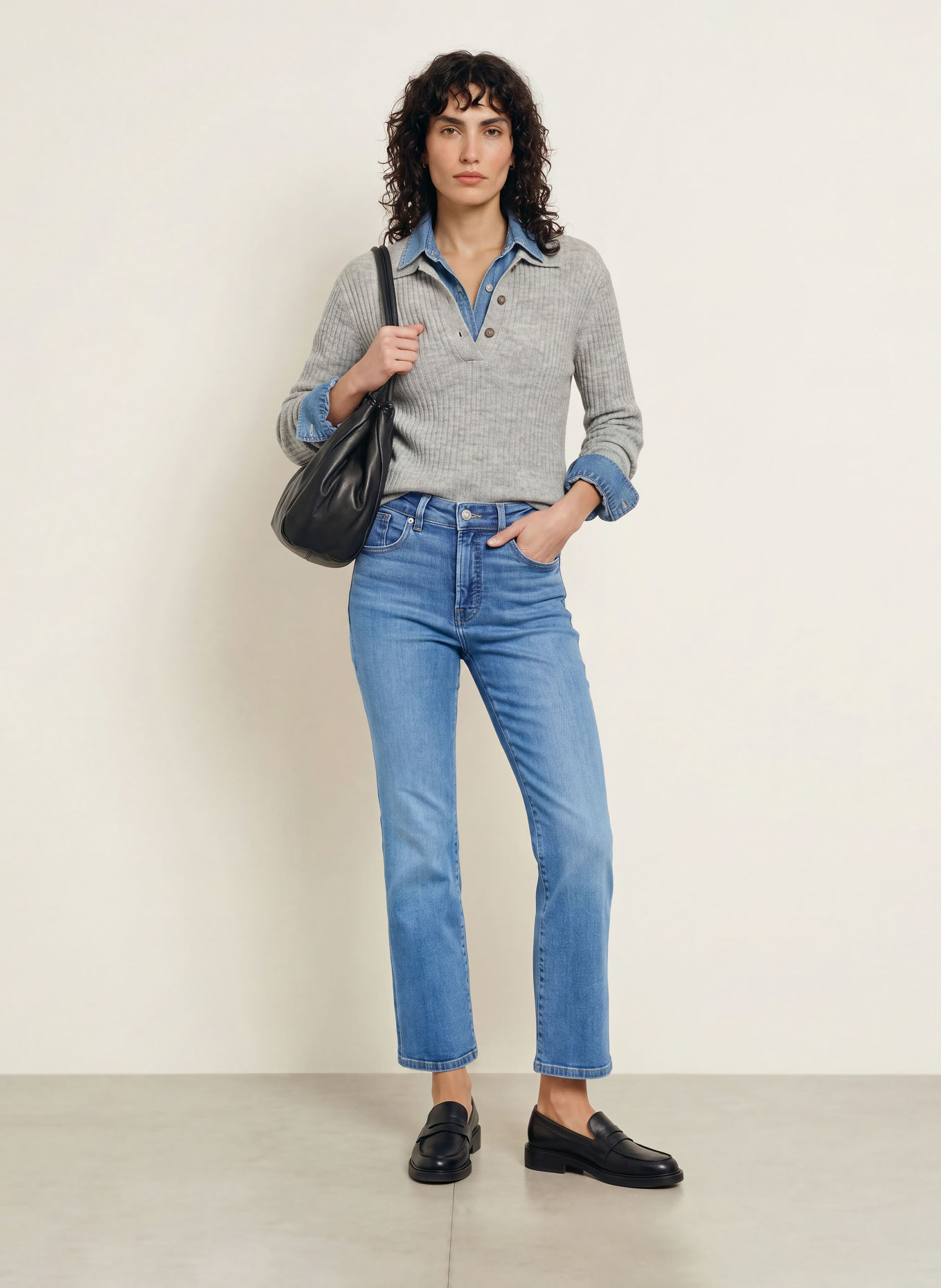 GOOD AMERICAN Bootcut Jeans GOOD LEGS: 1293 Indigo