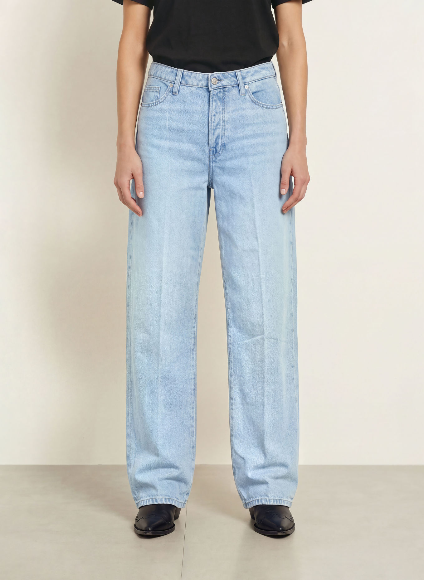 GOOD AMERICAN Wide Leg Jeans WEIGHTLESS: 1250 Indigo