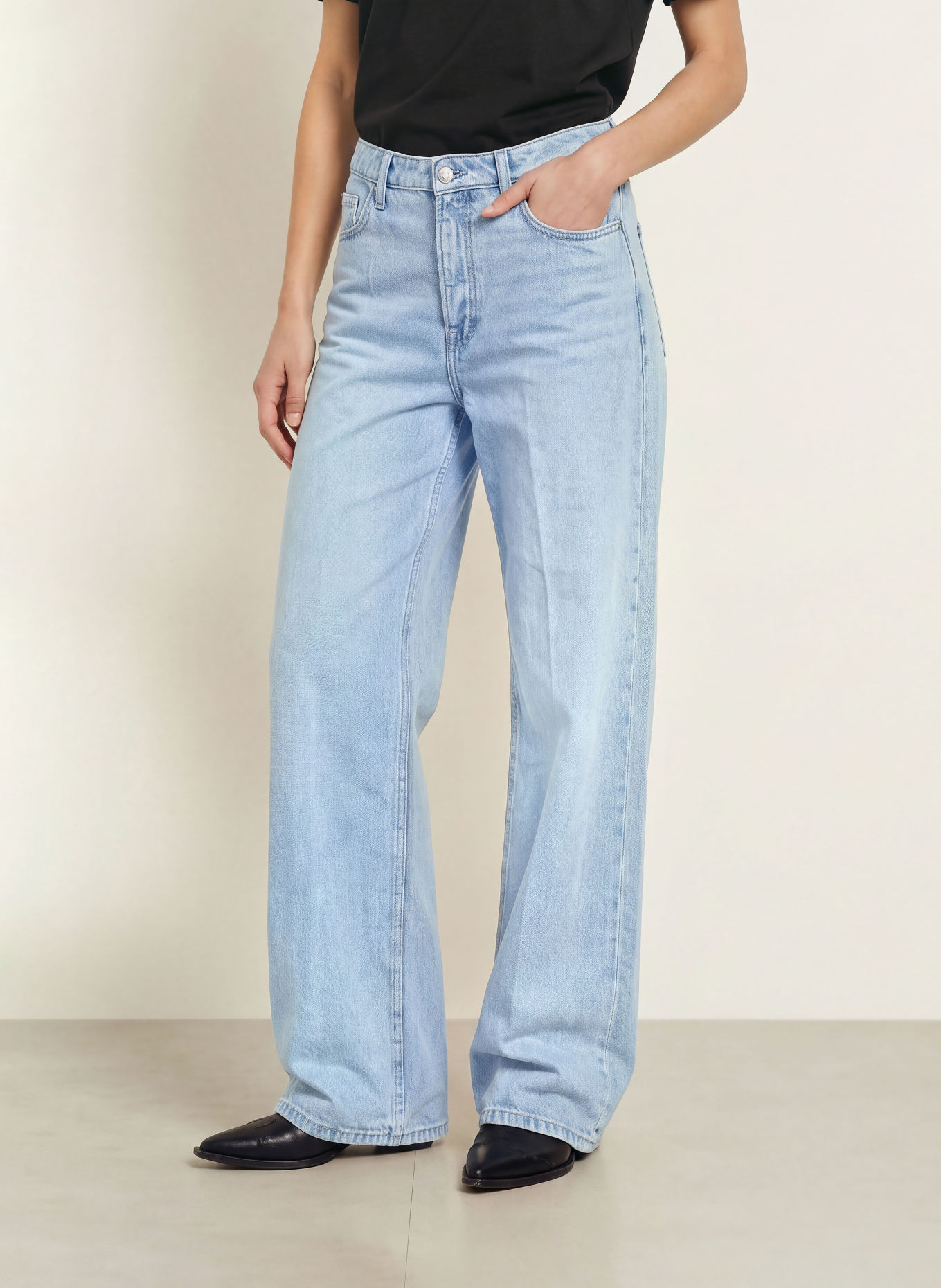 GOOD AMERICAN Wide Leg Jeans WEIGHTLESS: 1250 Indigo