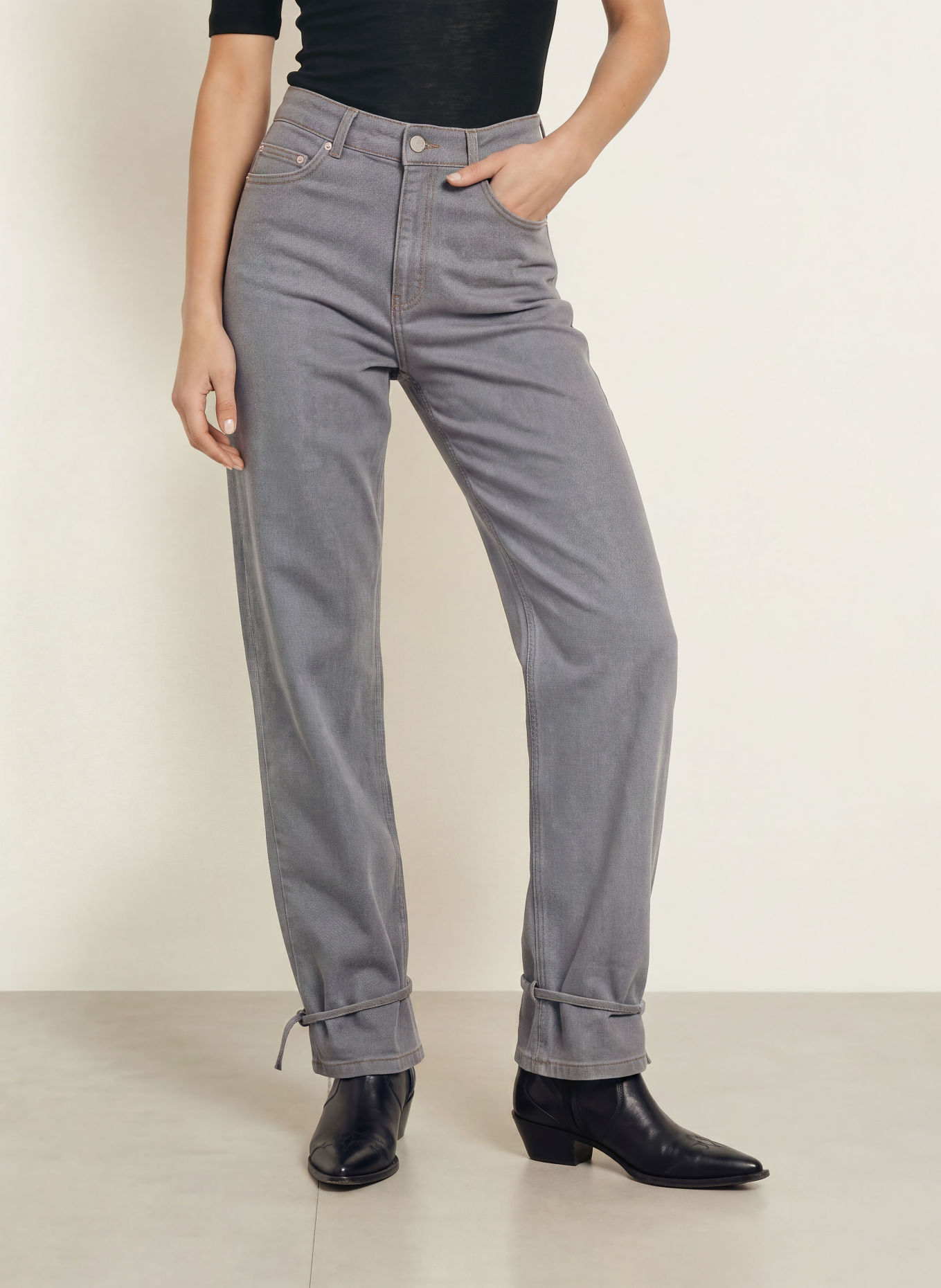 InWear Wide leg jeans HARUKIIW: 900012504 MEDIUM GREY WASH DENIM