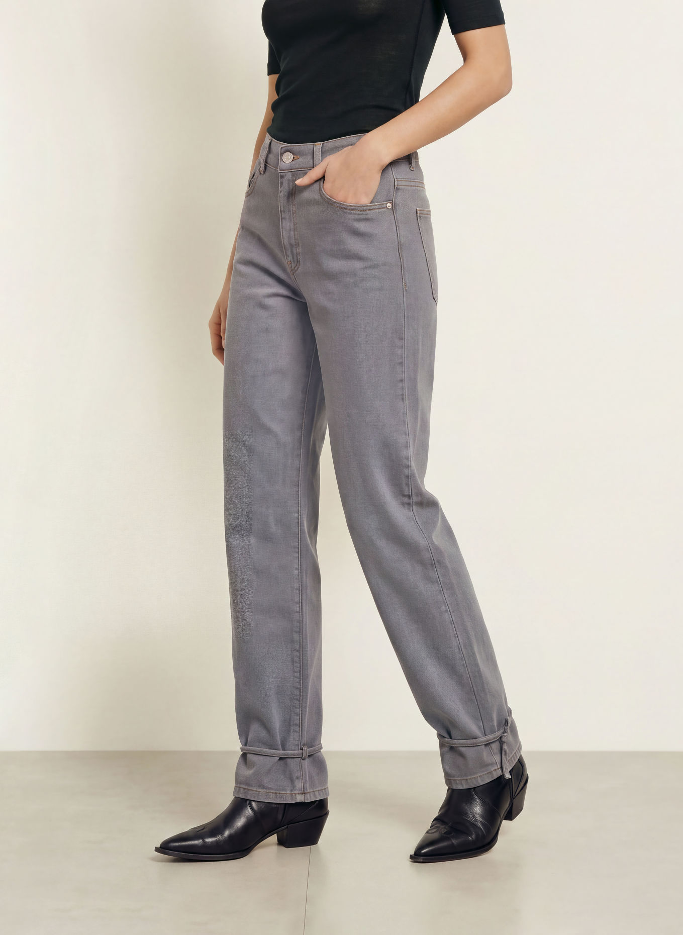 InWear Wide leg jeans HARUKIIW: 900012504 MEDIUM GREY WASH DENIM